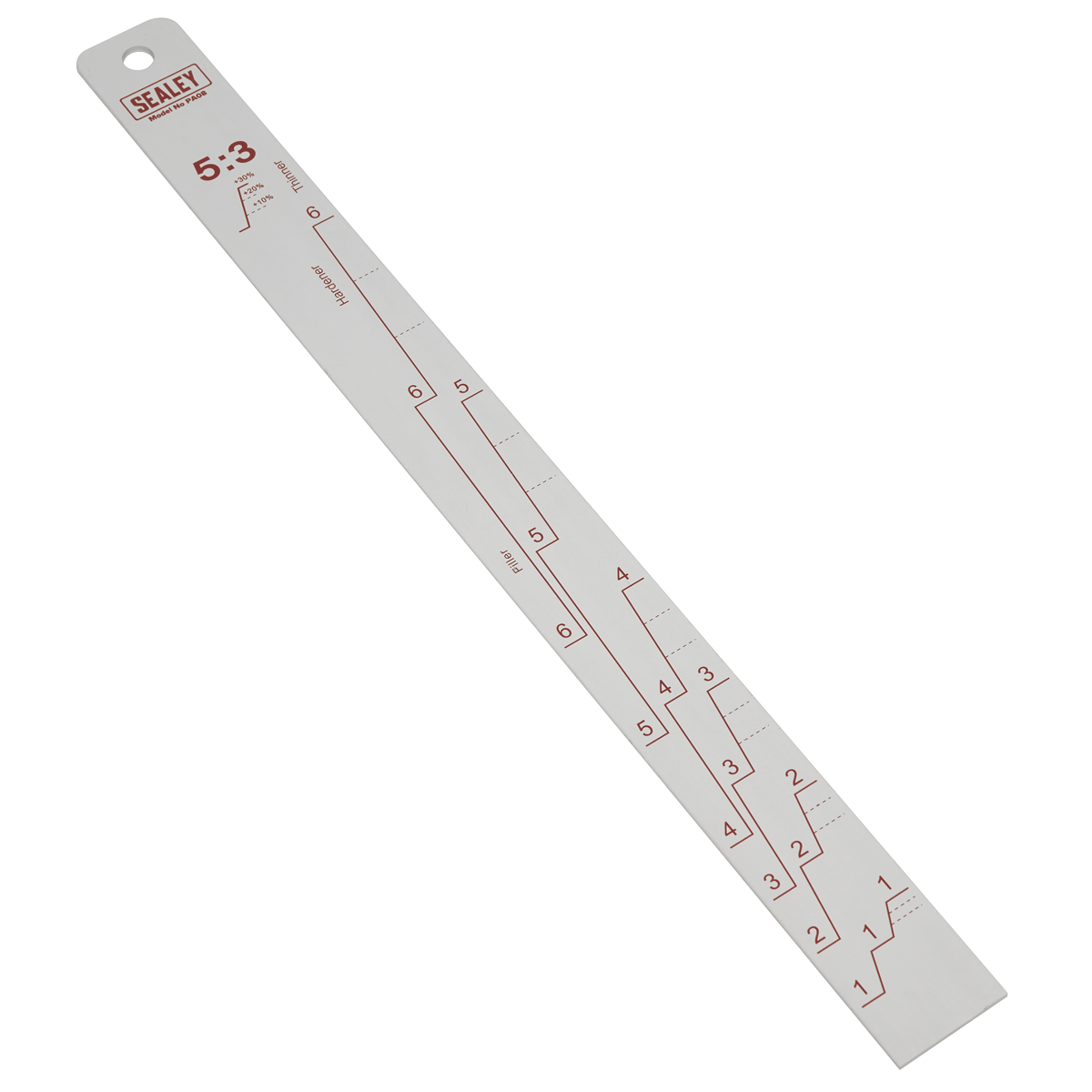 Sealey PA08 Aluminium Paint Measuring Stick 5:1/5:3