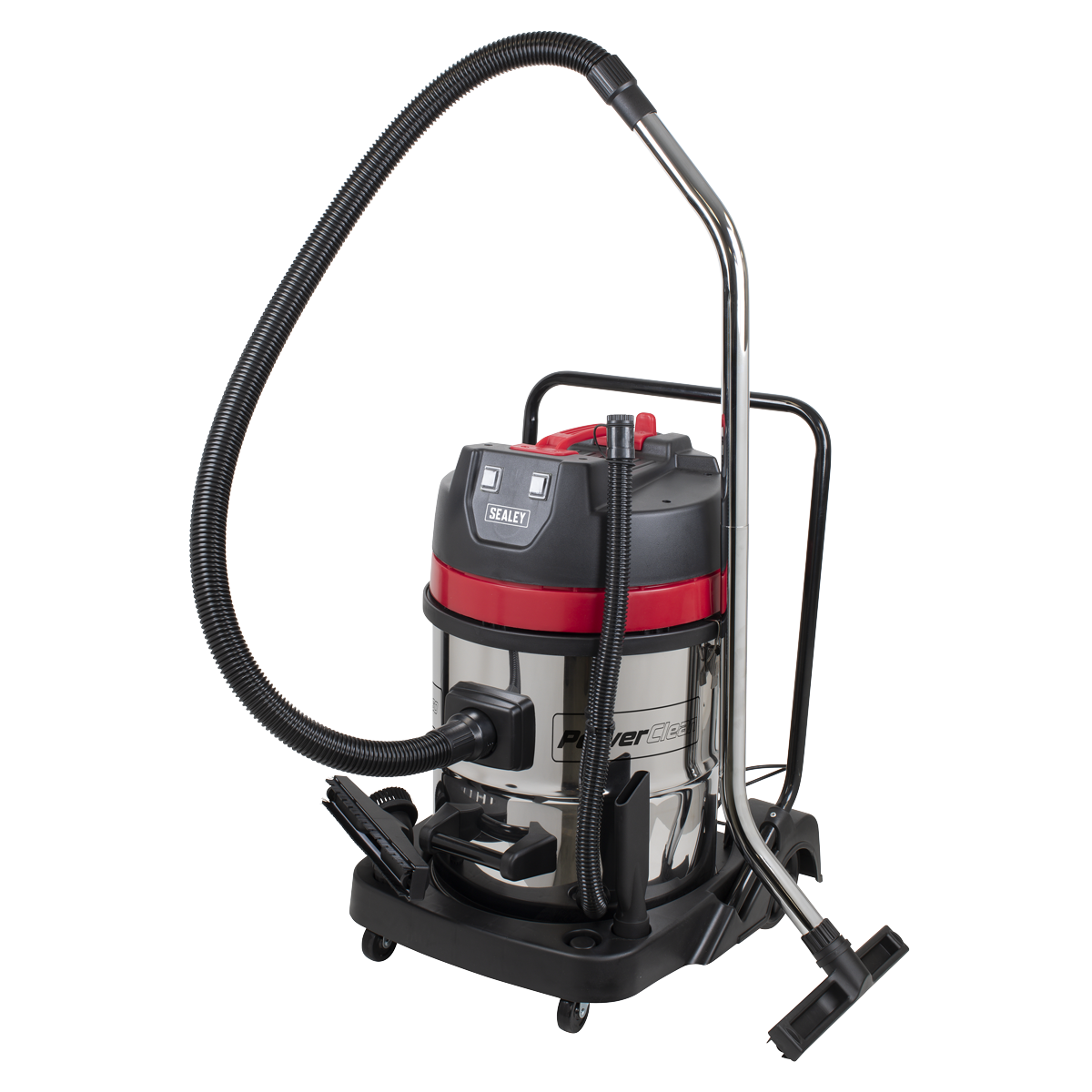 Sealey PC460 60L Vacuum Cleaner Wet & Dry with Stainless Steel Drum 2400W/230V