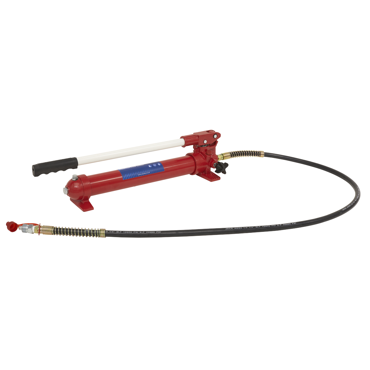 Sealey RE97.10-COMBO Snap Push Ram with Pump & Hose Assembly 10 Tonne