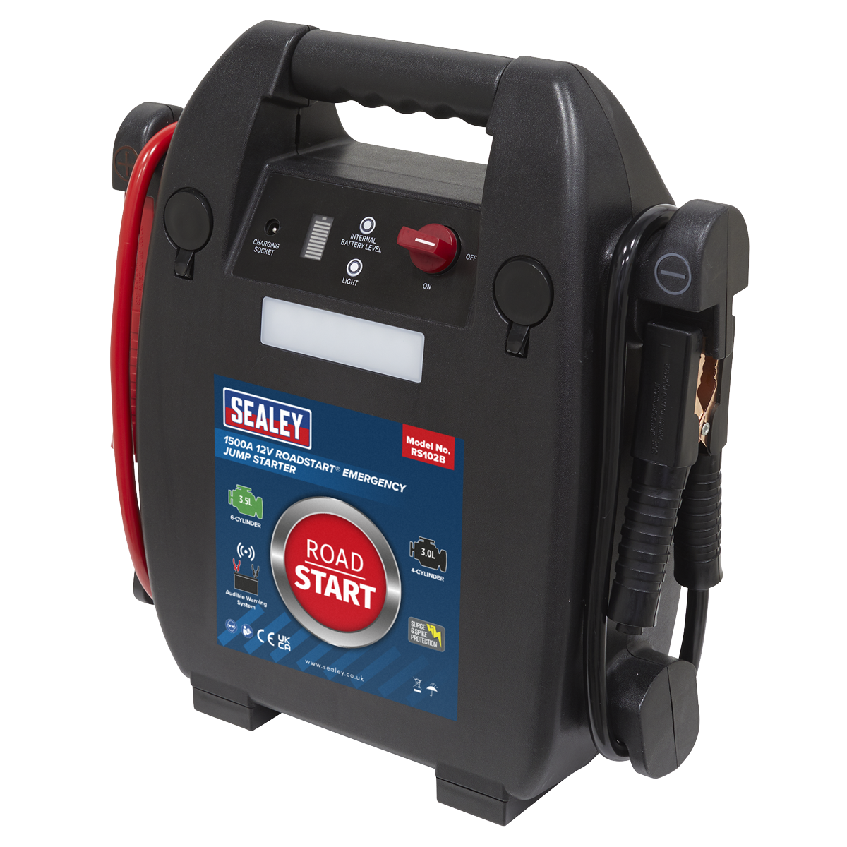 Sealey RS102B RoadStart® 12V Emergency 6-Cylinder Jump Starter 3.5L