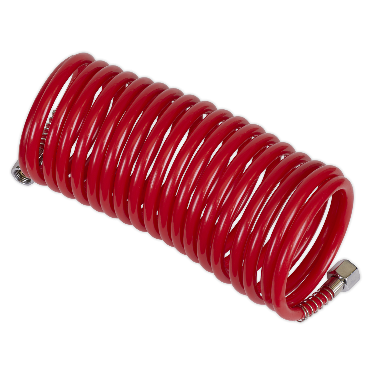 Sealey SA335 PE Coiled Air Hose with 1/4"BSP Unions 5m x 5mm