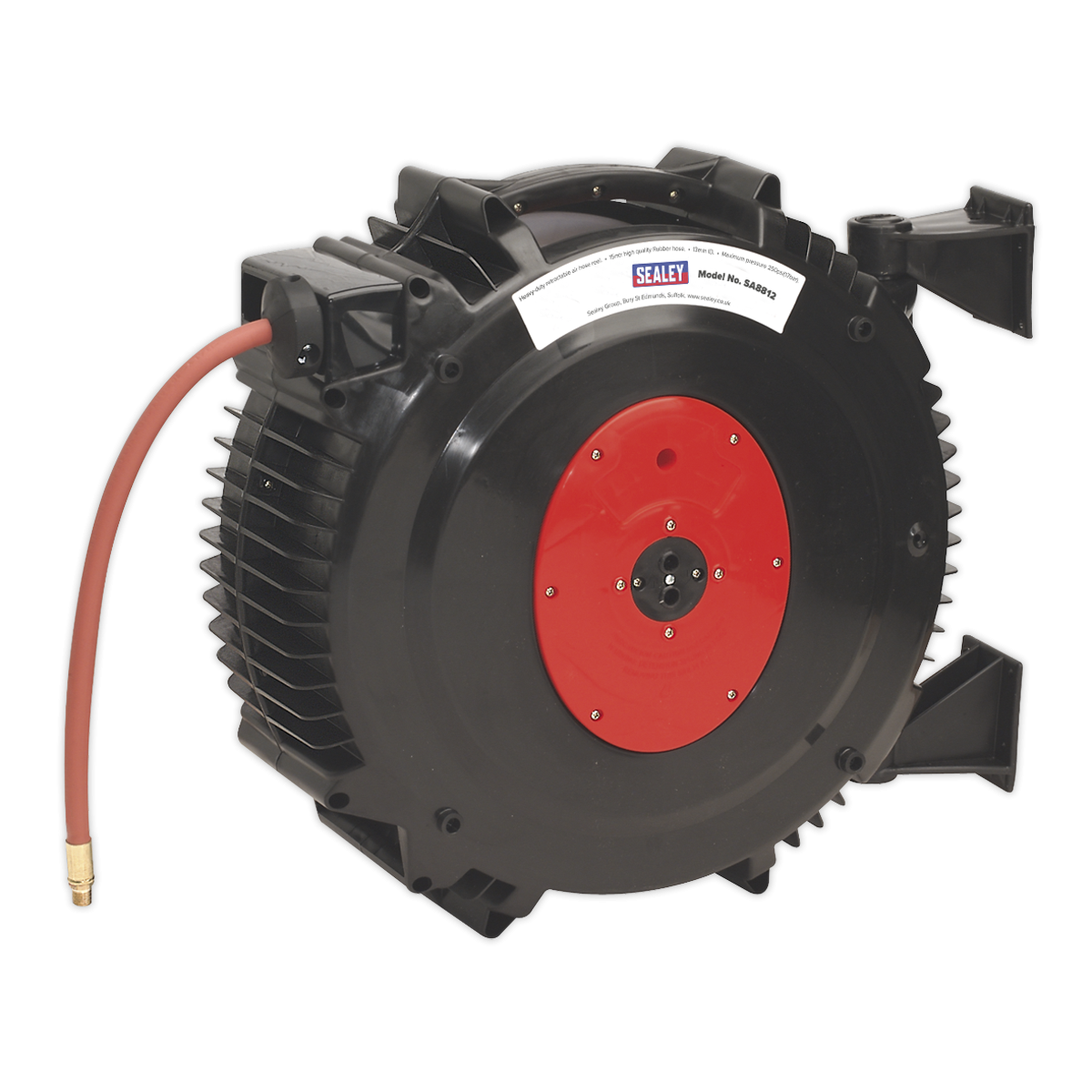 Sealey SA8812 15m Retractable Rubber Air Hose Reel 13mm ID