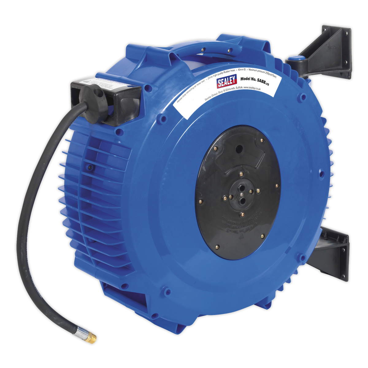 Sealey SA88 20m Retractable Rubber Air Hose Reel 10mm ID