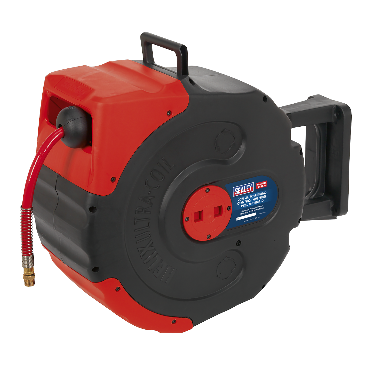 Sealey SA93 20m Auto-Rewind Control Air Hose Reel 10mm ID