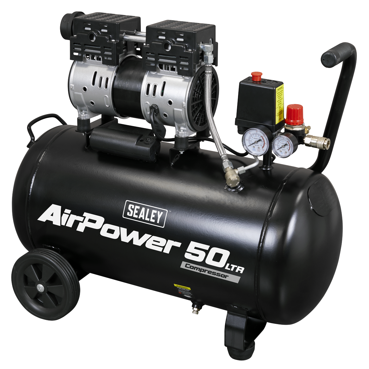 Sealey SAC5000S 50L Low Noise Oil Free Direct Drive Air Compressor 1hp