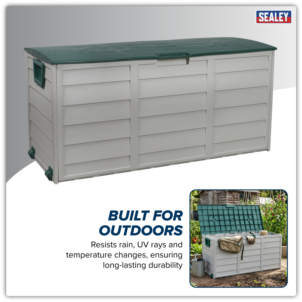 Sealey SBSC01 Outdoor Storage Box Polypropylene 1120 x 460 x 540mm