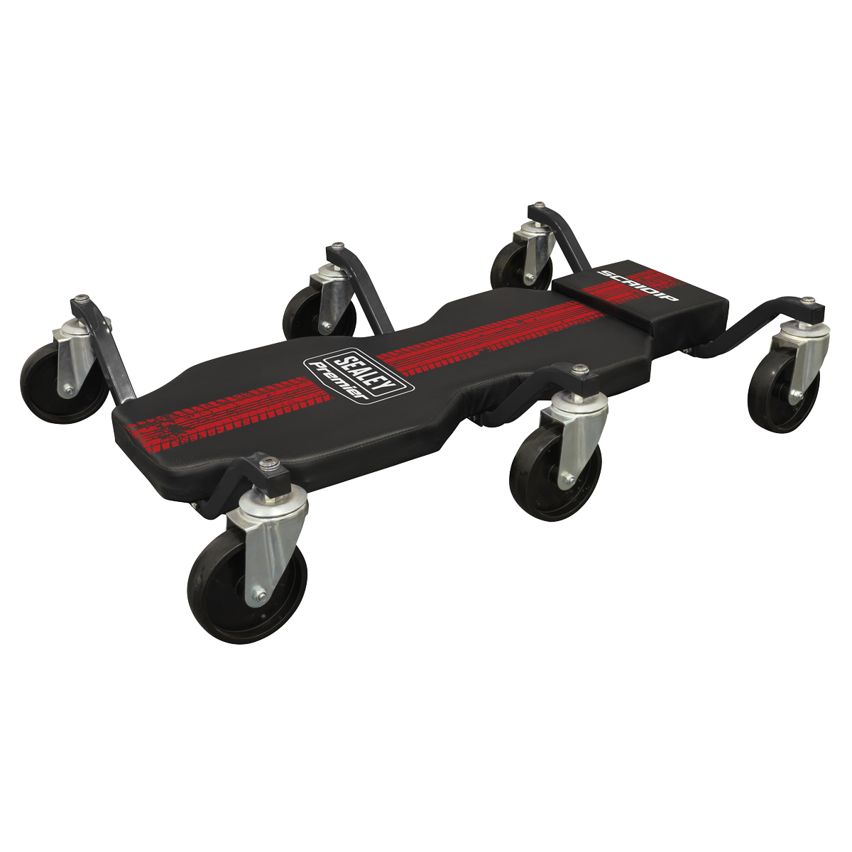 Premier SCR101P Steel Creeper with 6 Rough Ground 5" Wheels & Headrest