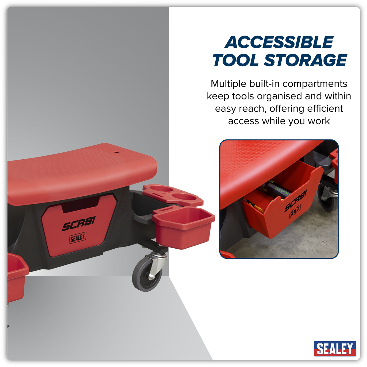 Sealey SCR91 Mechanic's Detailing Utility Seat