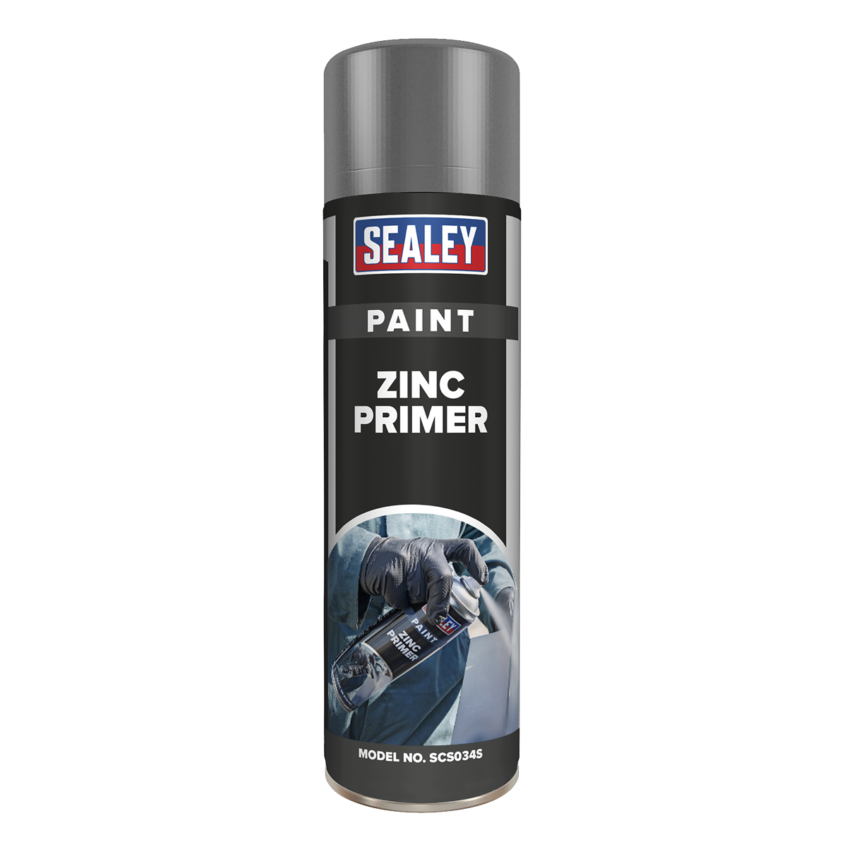Sealey SCS034S Primer Paint 500ml - Grey Zinc