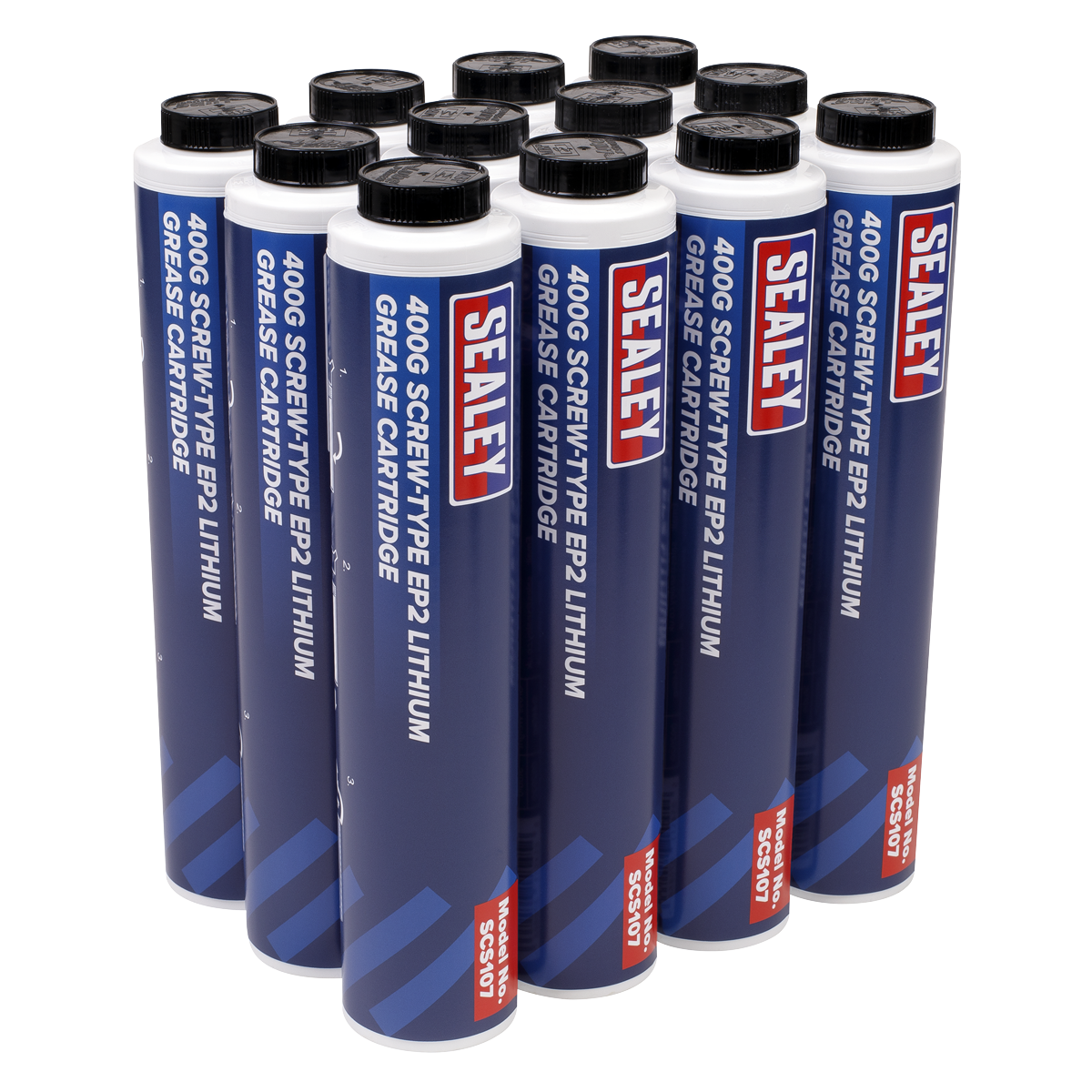 Sealey SCS108 EP2 Lithium Grease Cartridge Screw-Type 400g - Pack of 12