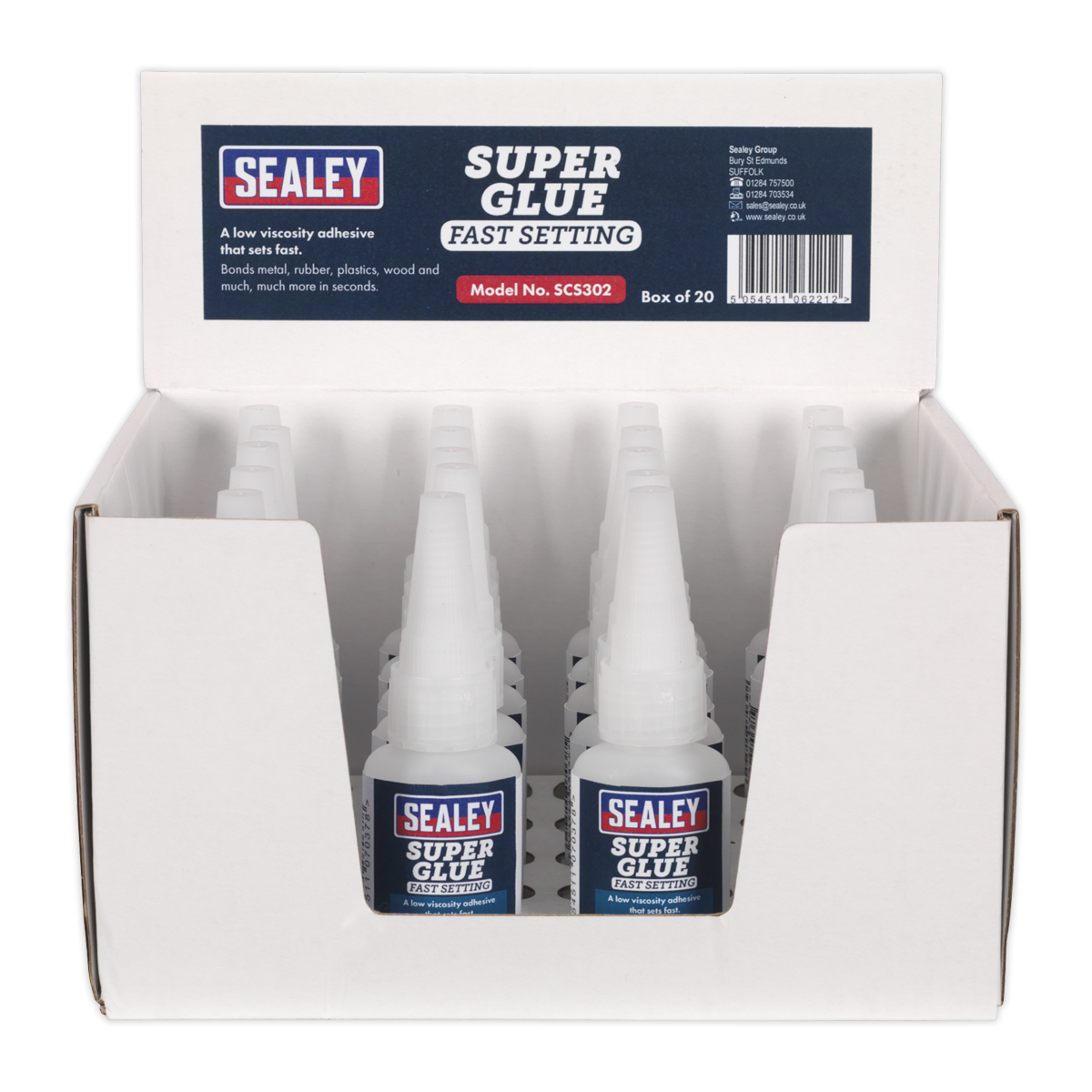 Sealey SCS302 Fast Setting Super Glue 20g - Pack of 20