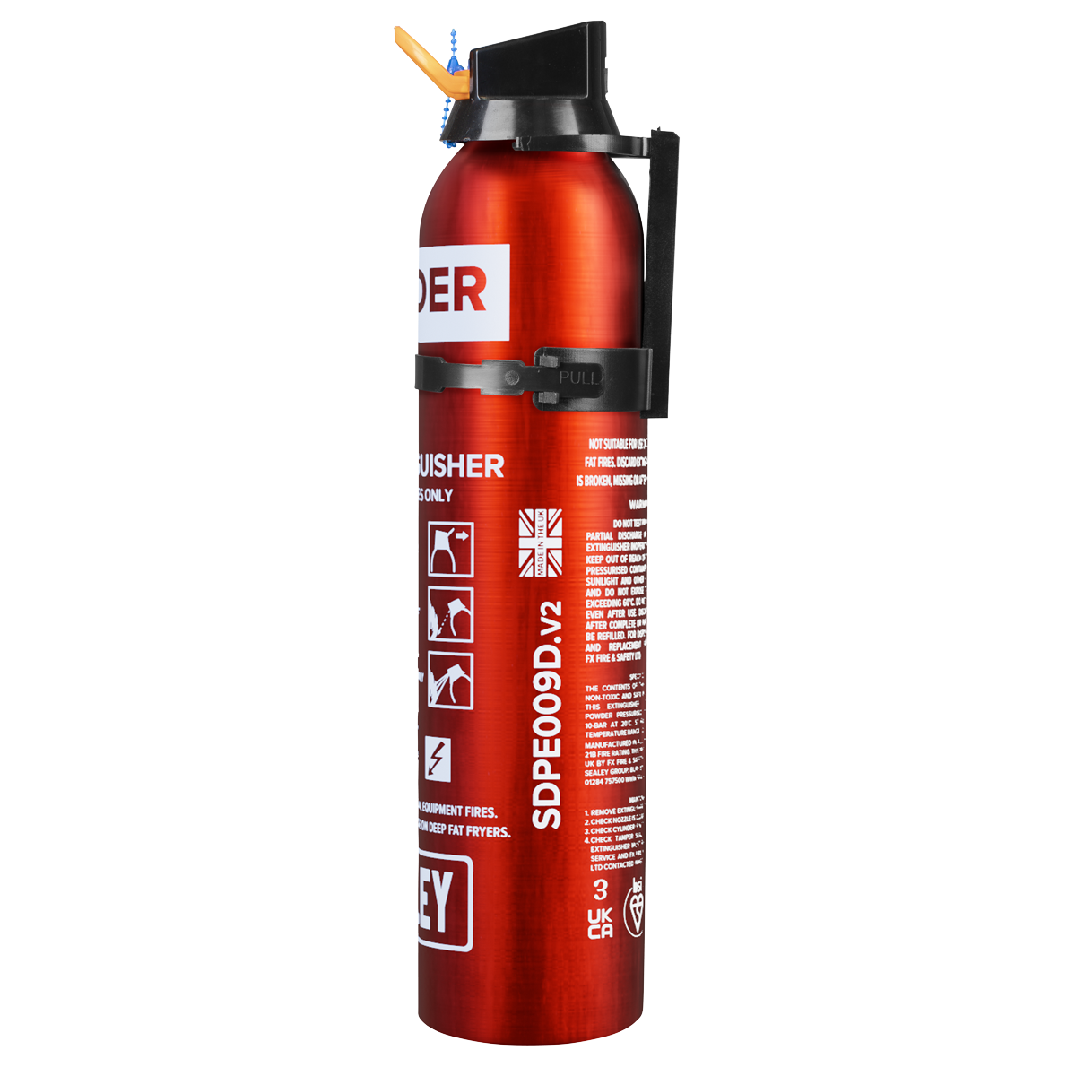 Sealey SDPE009D Disposable Dry Powder Fire Extinguisher 0.95kg