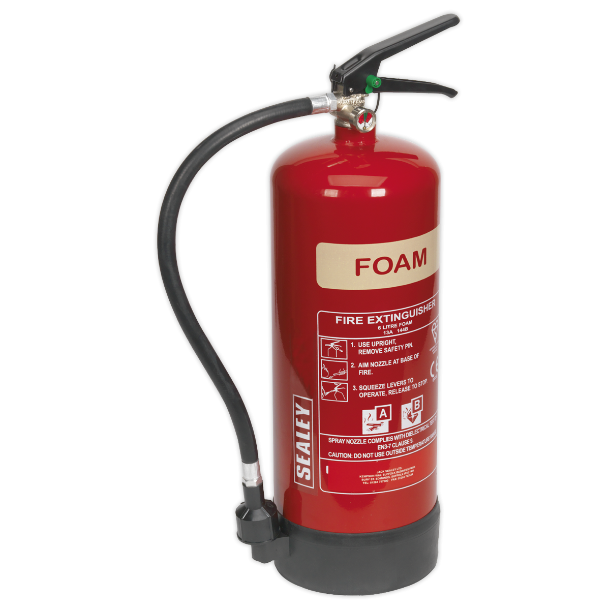 Sealey SFE06 Foam Fire Extinguisher 6L