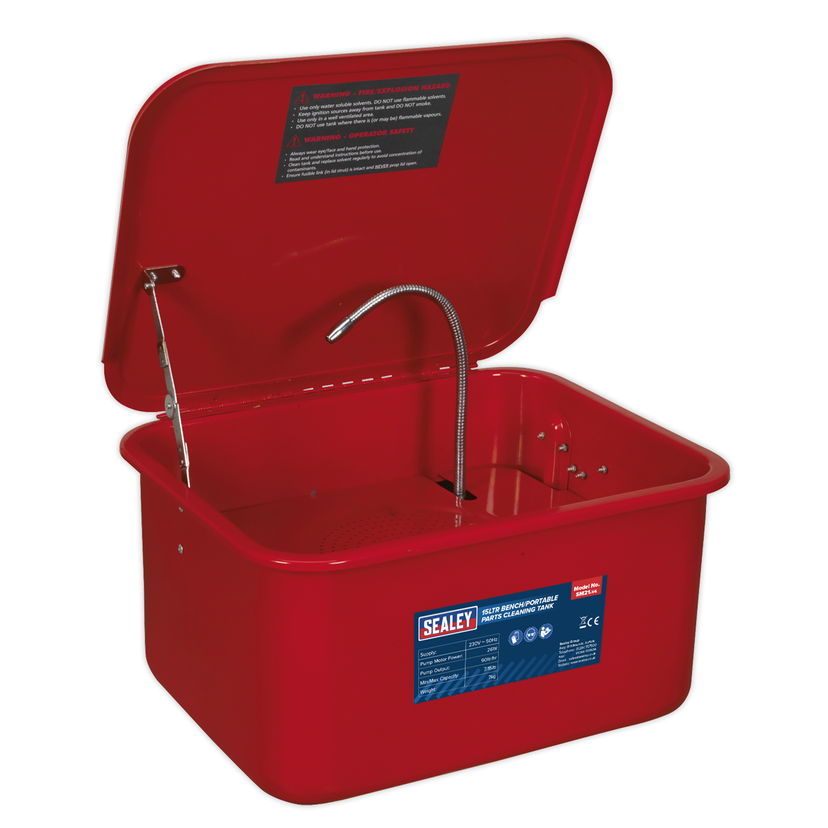 Sealey SM21 Bench/Portable Parts Washer 15L