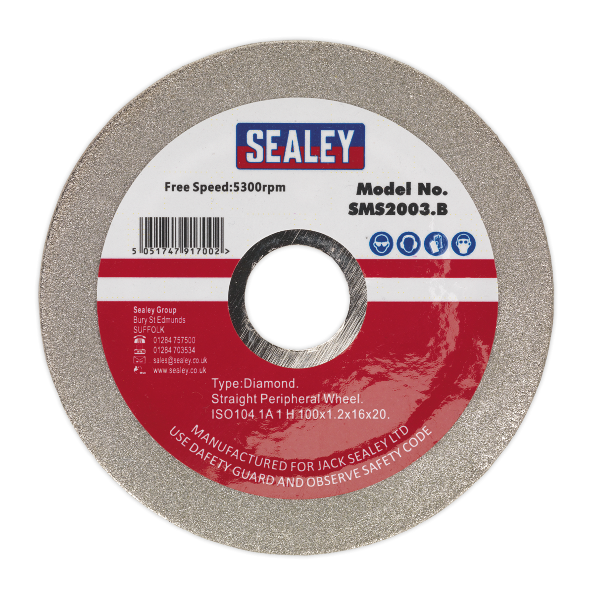 Sealey SMS2003.B Diamond Coated Grinding Disc for SMS2003 100mm