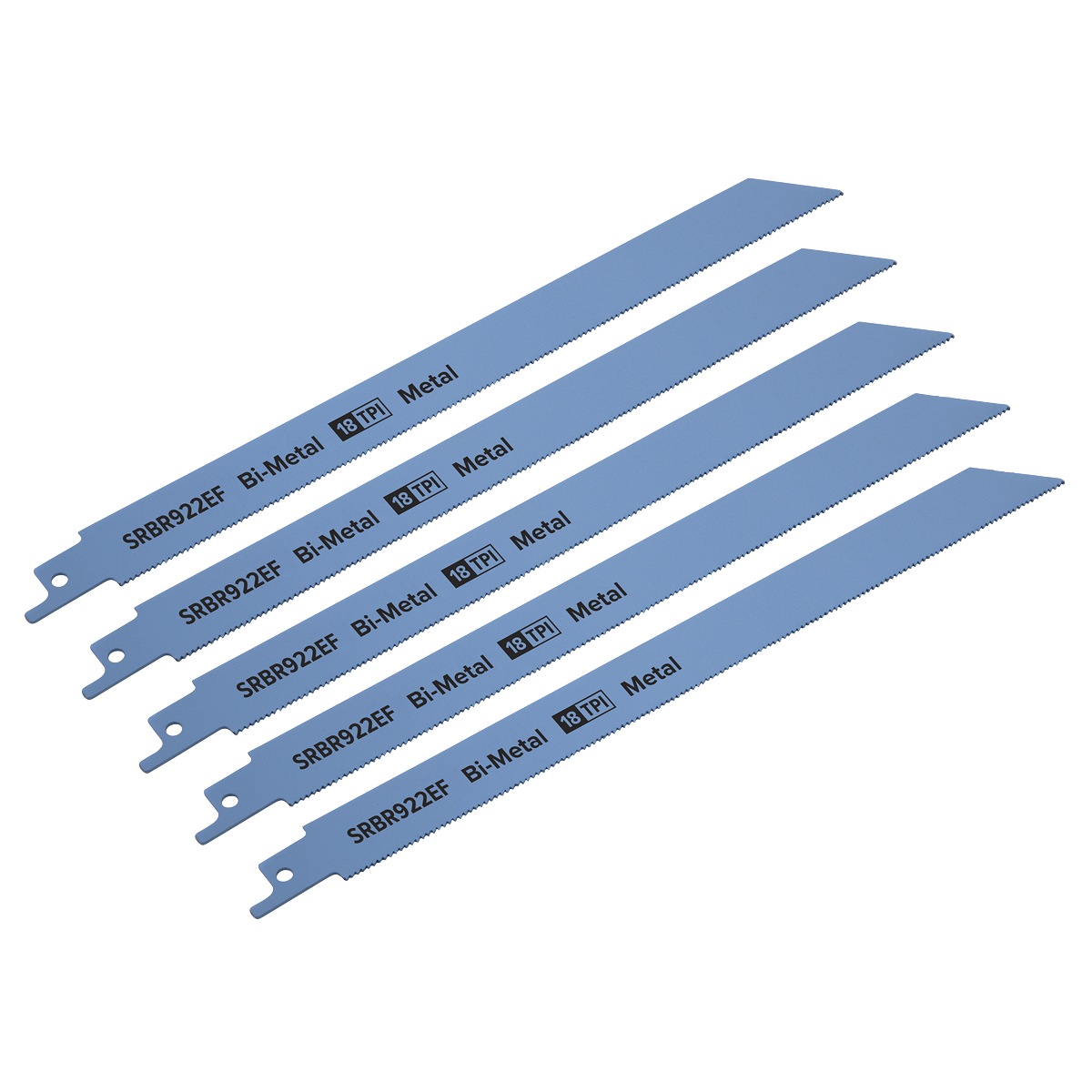 Sealey SRBR922EF Reciprocating Saw Blade for Metal 230mm 18tpi - Pack of 5