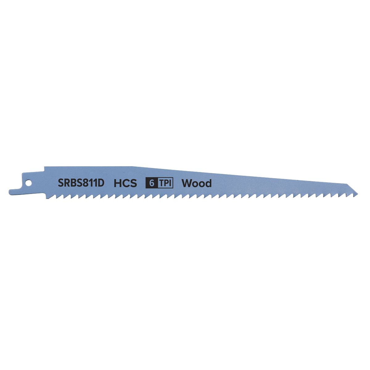 Sealey SRBS811D Reciprocating Saw Blade for Clean Wood 200mm 6tpi - Pack of 5