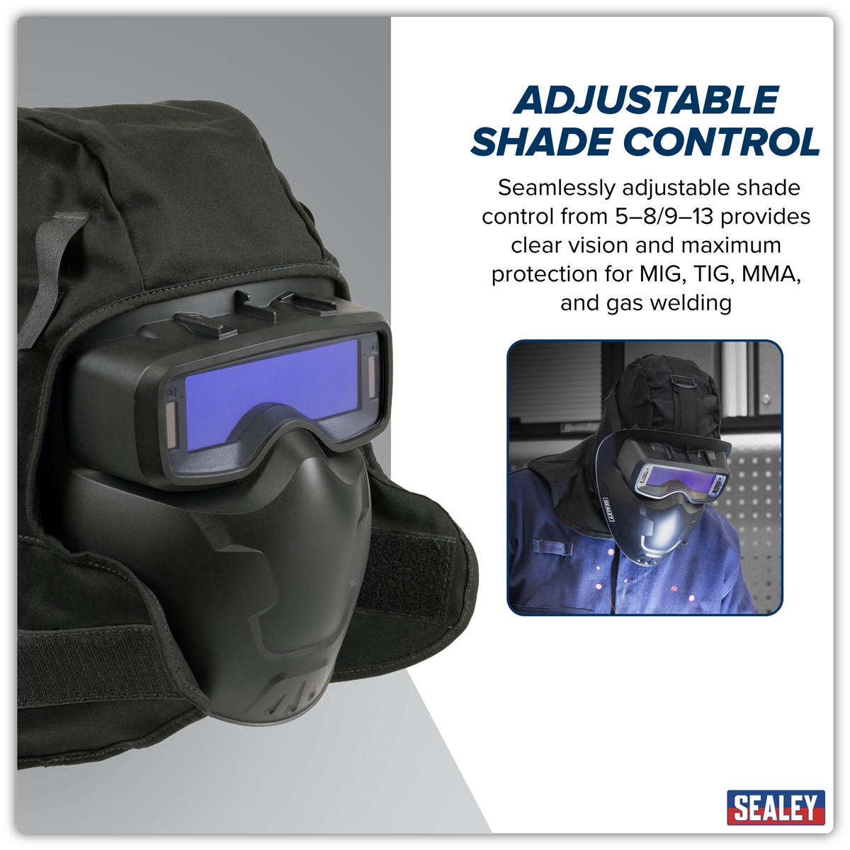 Sealey SSP102 Auto Darkening Welding Goggles Shade 9-13