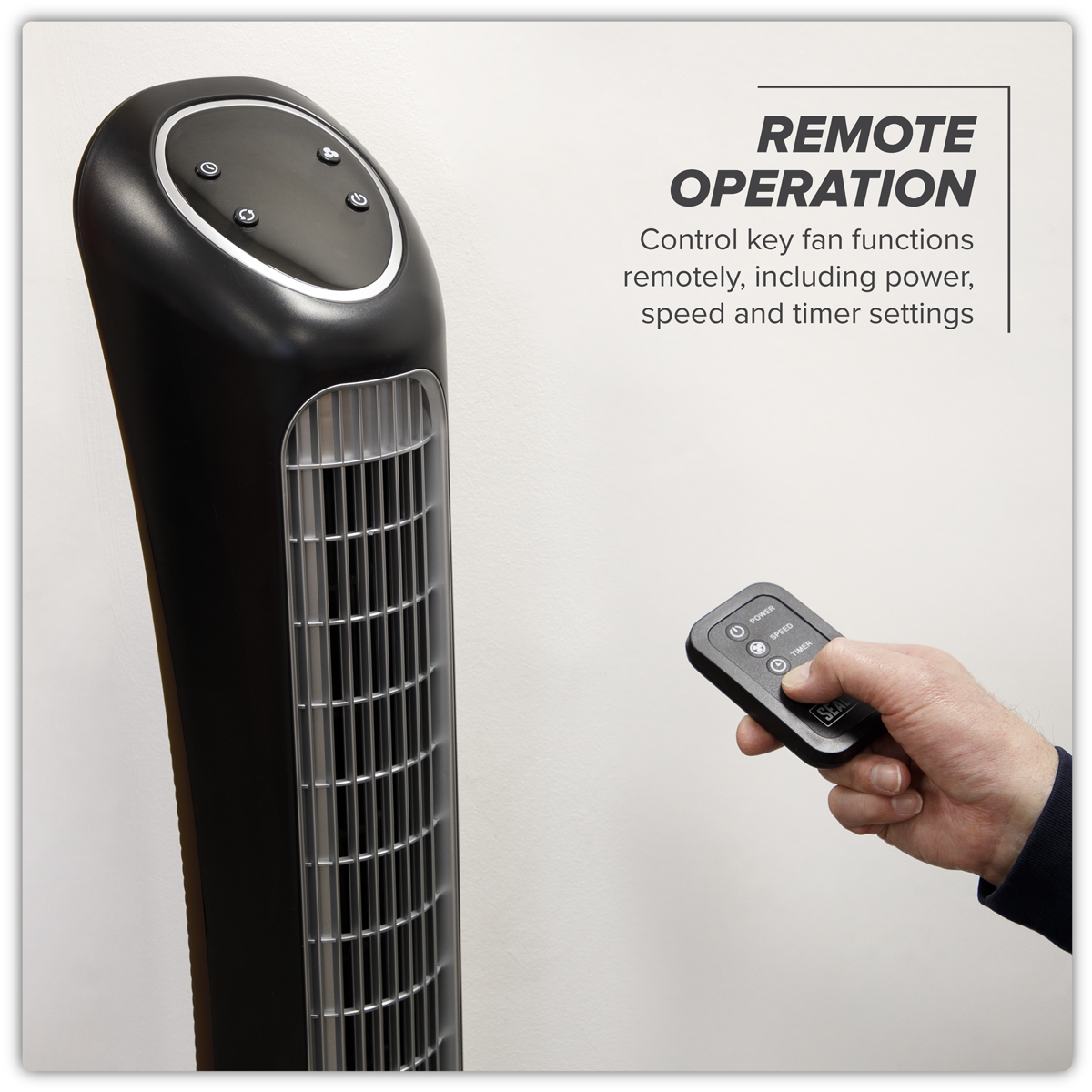 Sealey STF43Q 43" Quiet High Performance Oscillating Tower Fan 230V