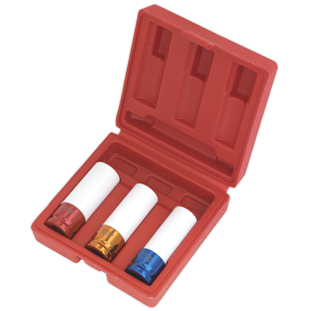 Sealey SX031 Alloy Wheel Impact Socket Set 1/2"Sq Drive 3pc