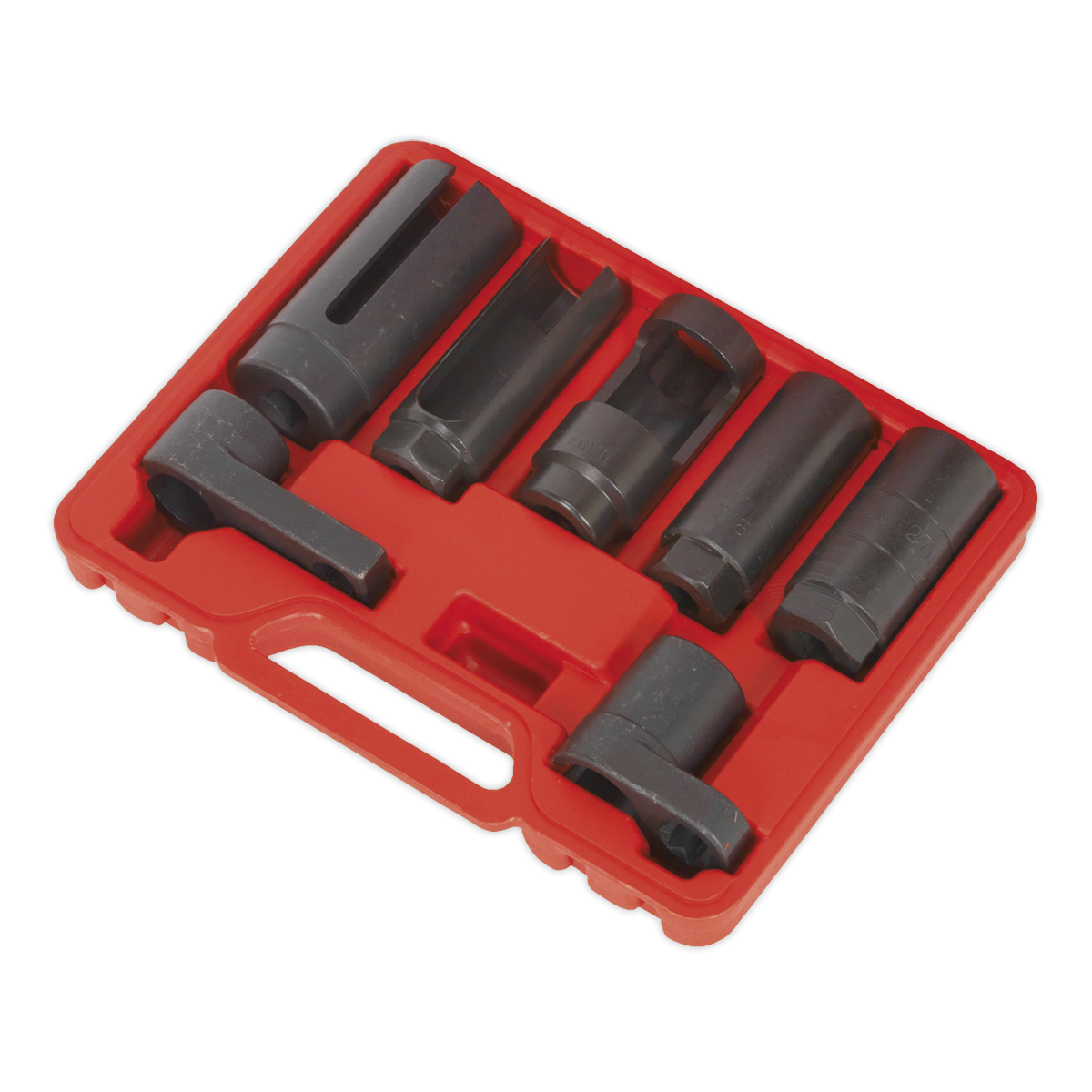 Sealey SX032 Oxygen Sensor Socket Set 3/8" & 1/2"Sq Drive 7pc
