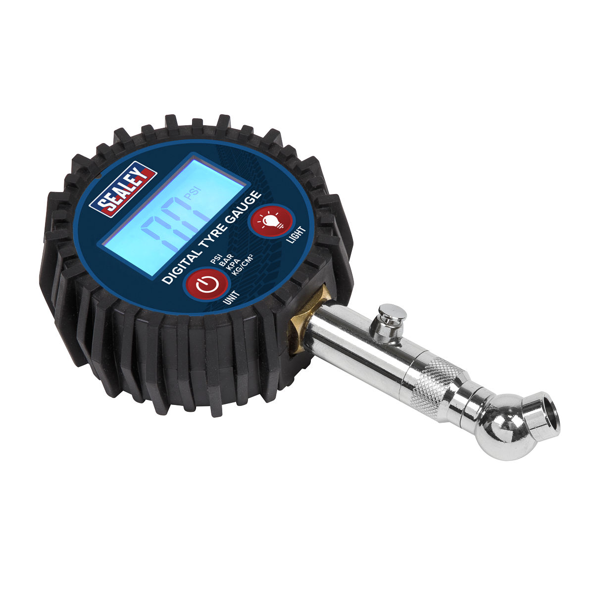 Sealey TST001 Digital Tyre Pressure Gauge with Swivel Head & Quick Release
