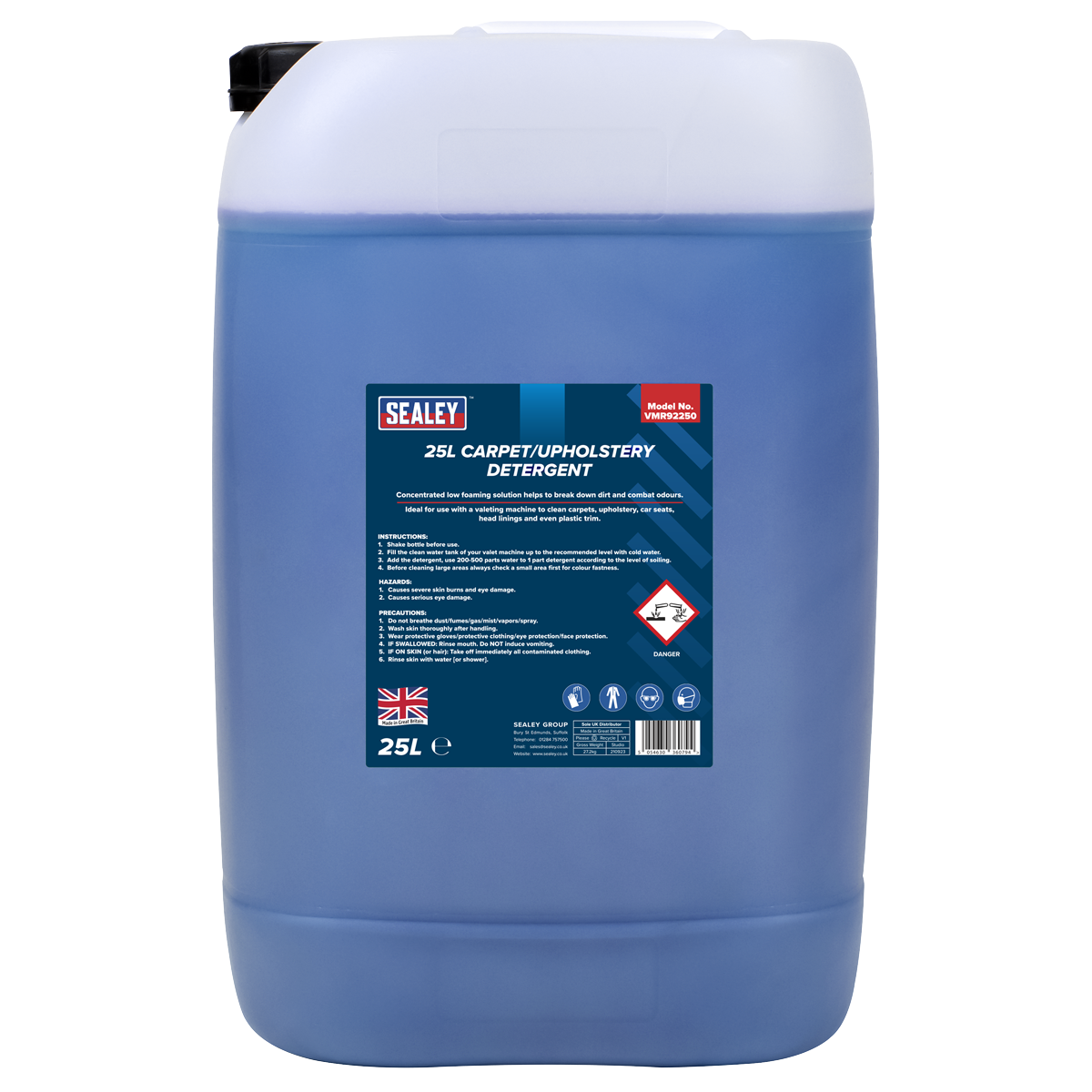 Sealey VMR92250 Carpet/Upholstery Detergent 25L
