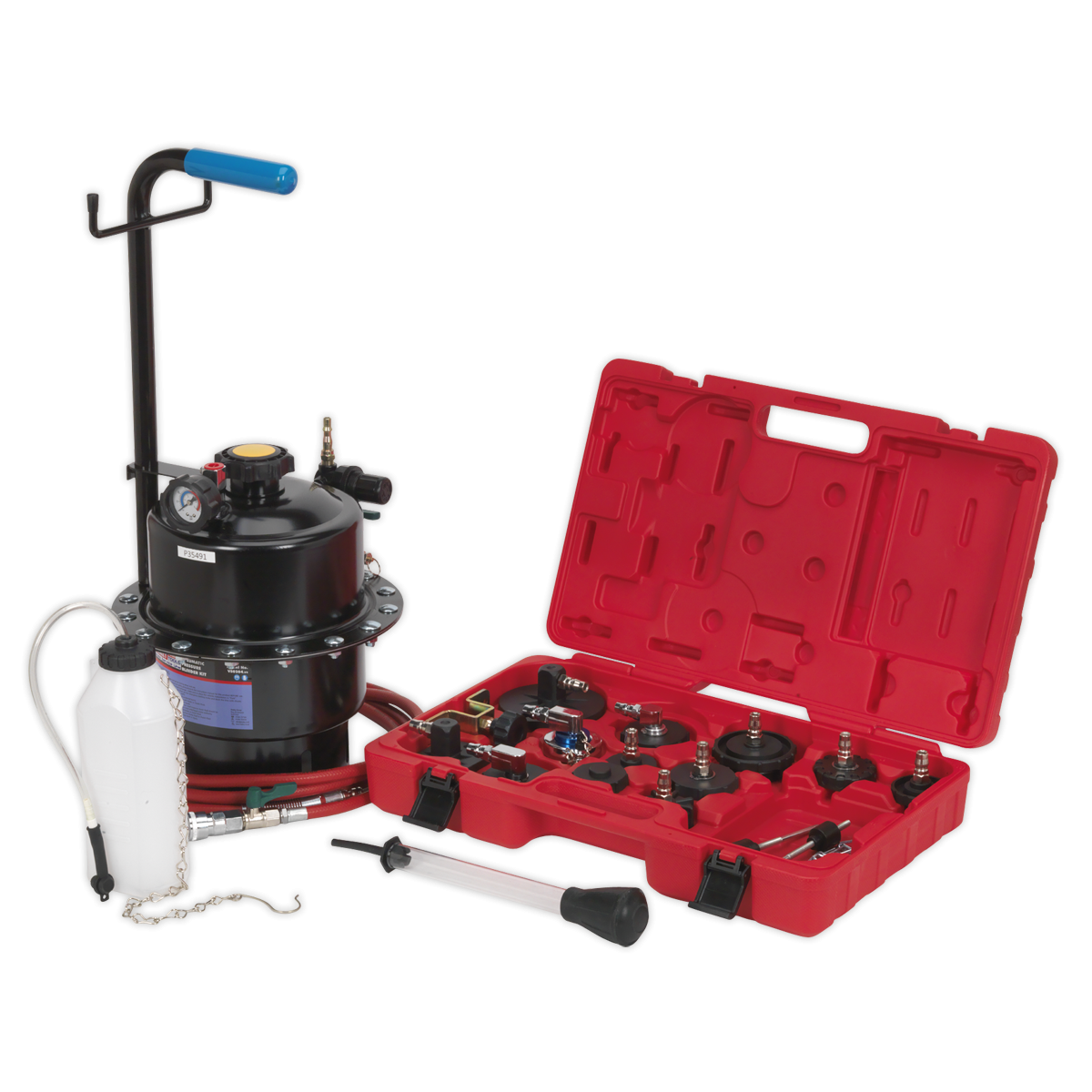 Sealey VS0204 Pneumatic Brake & Clutch Pressure Bleeder Kit 5L