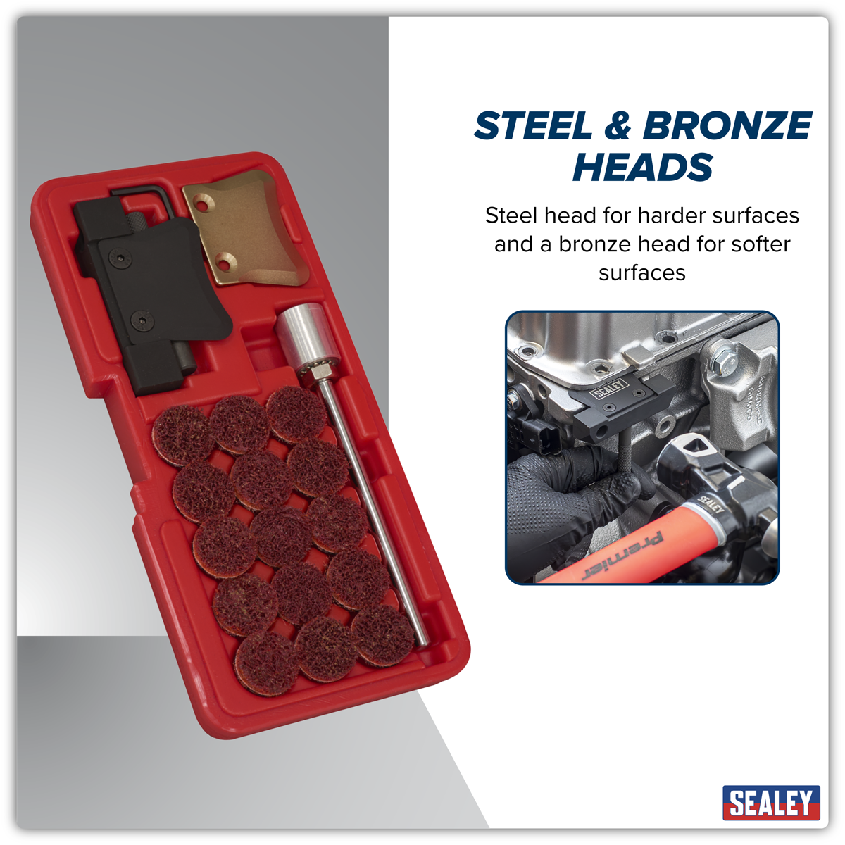 Sealey VS665 Gasket Separator & Cleaning Kit 21pc