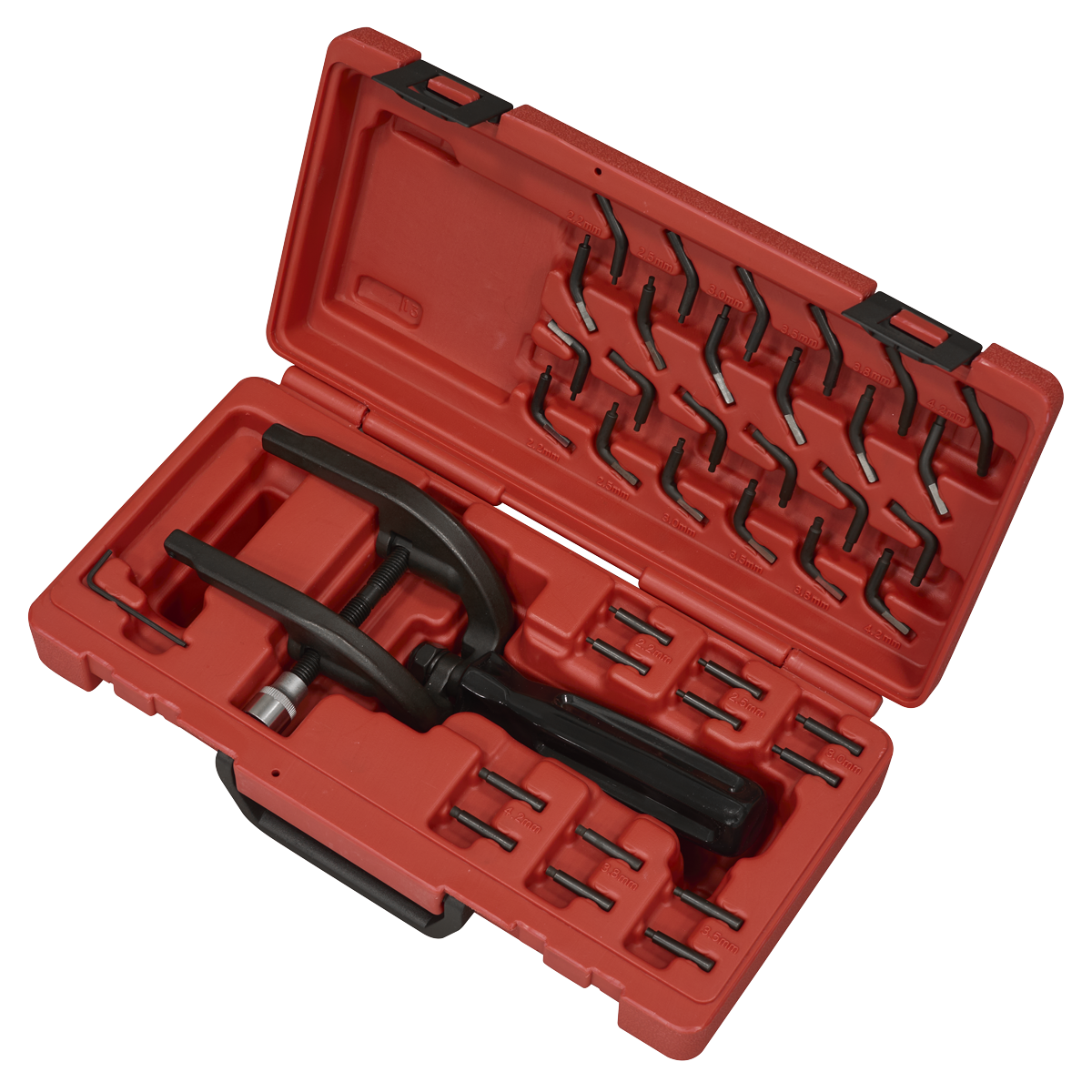 Sealey VS7050 Heavy-Duty Locking Ring Pliers with Alternative Tips