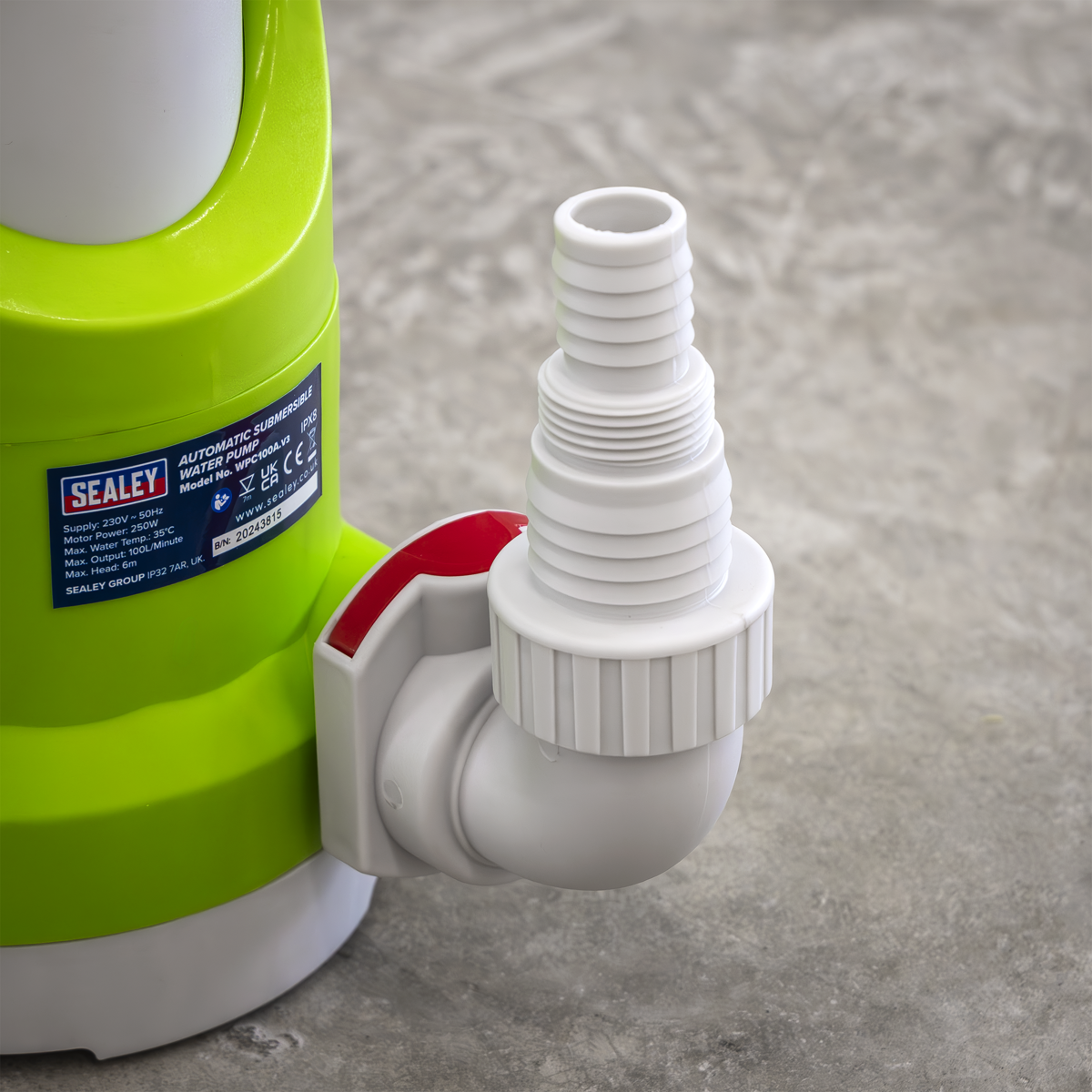 Sealey WPC100A Submersible Water Pump Automatic 100L/min 230V