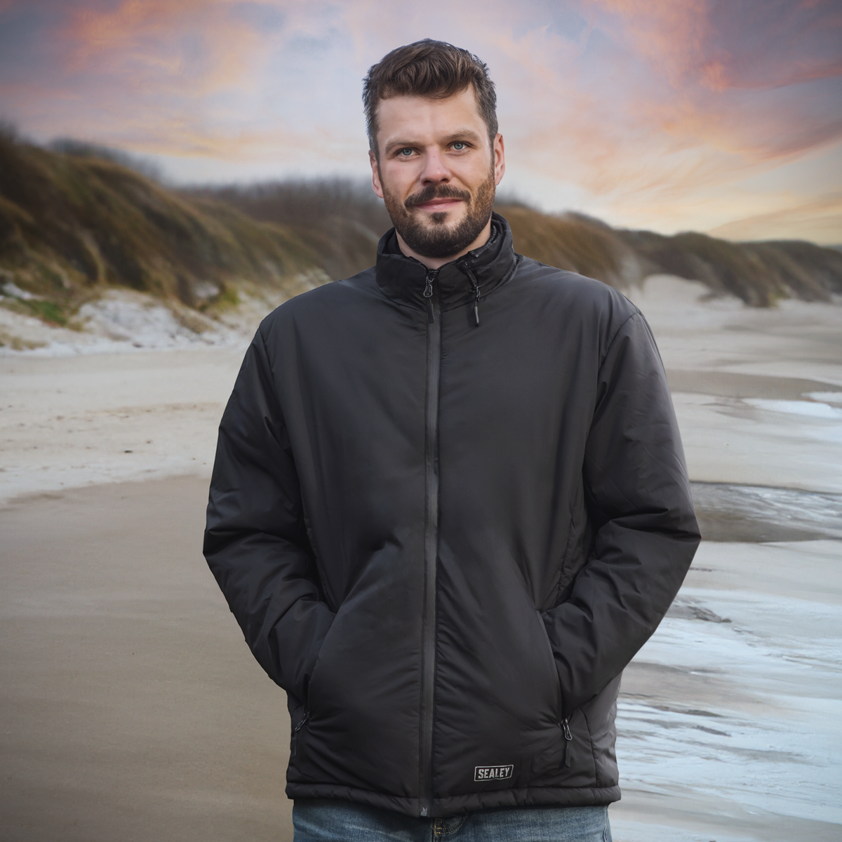 Sealey WPHJ03 5V Heated Thermal Rain Jacket - 48" Chest, Large