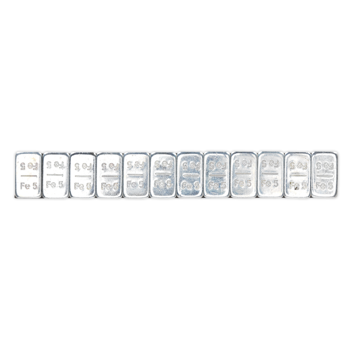 Sealey WWSA5 Steel Adhesive Wheel Weight 5g Strip of 12 - Pack of 100