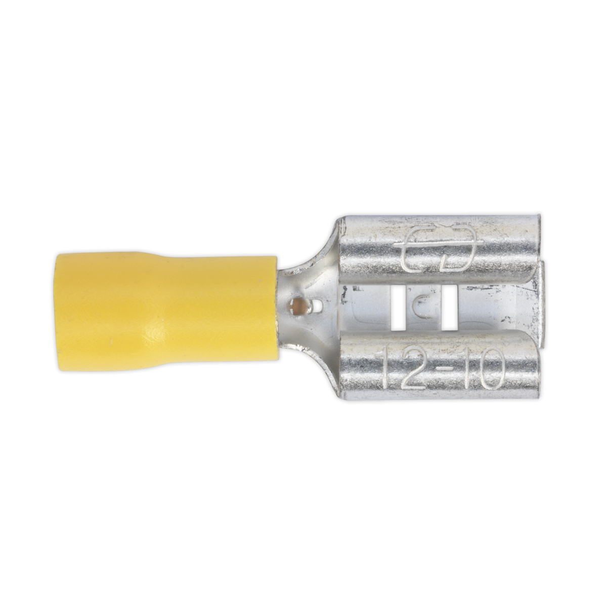 Sealey YT14 Push-On Female Terminal 9.5mm, Yellow - Pack of 100