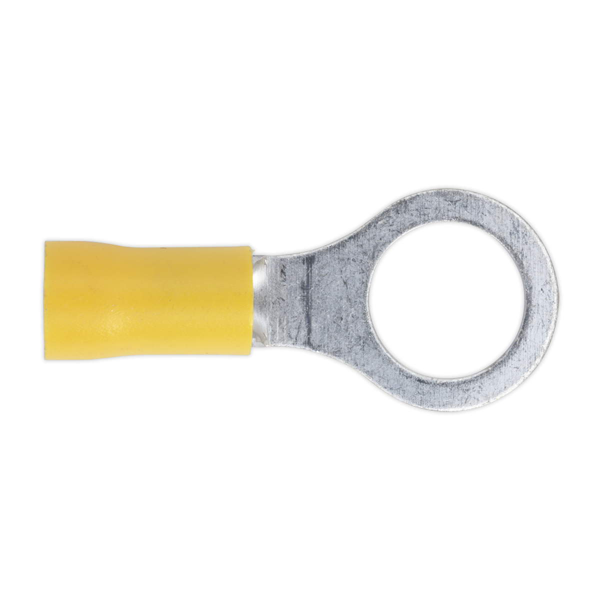 Sealey YT16 Easy-Entry Ring Terminal 10.5mm (3/8"), Yellow - Pack of 100