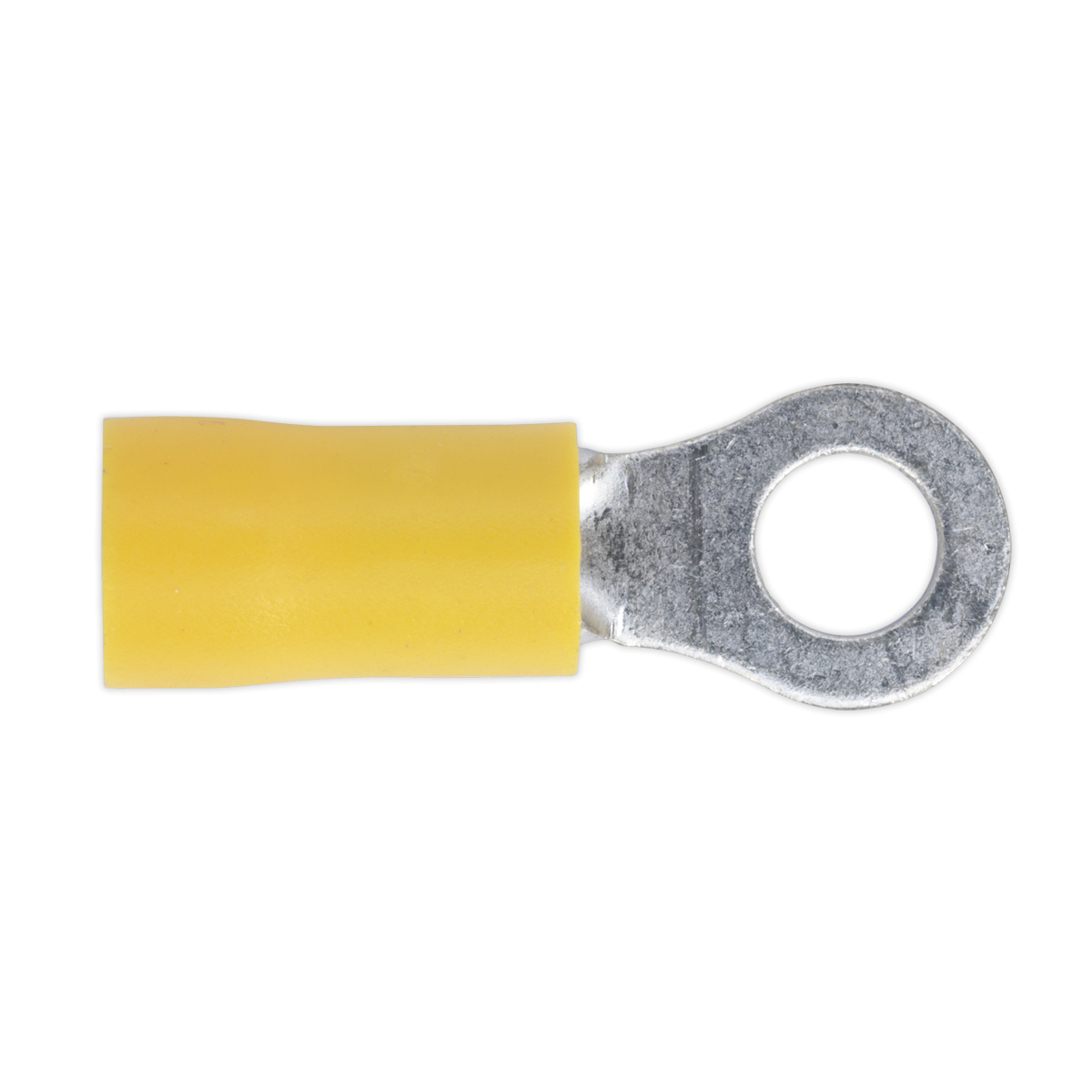 Sealey YT18 Easy-Entry Ring Terminal 5.3mm (2BA), Yellow - Pack of 100