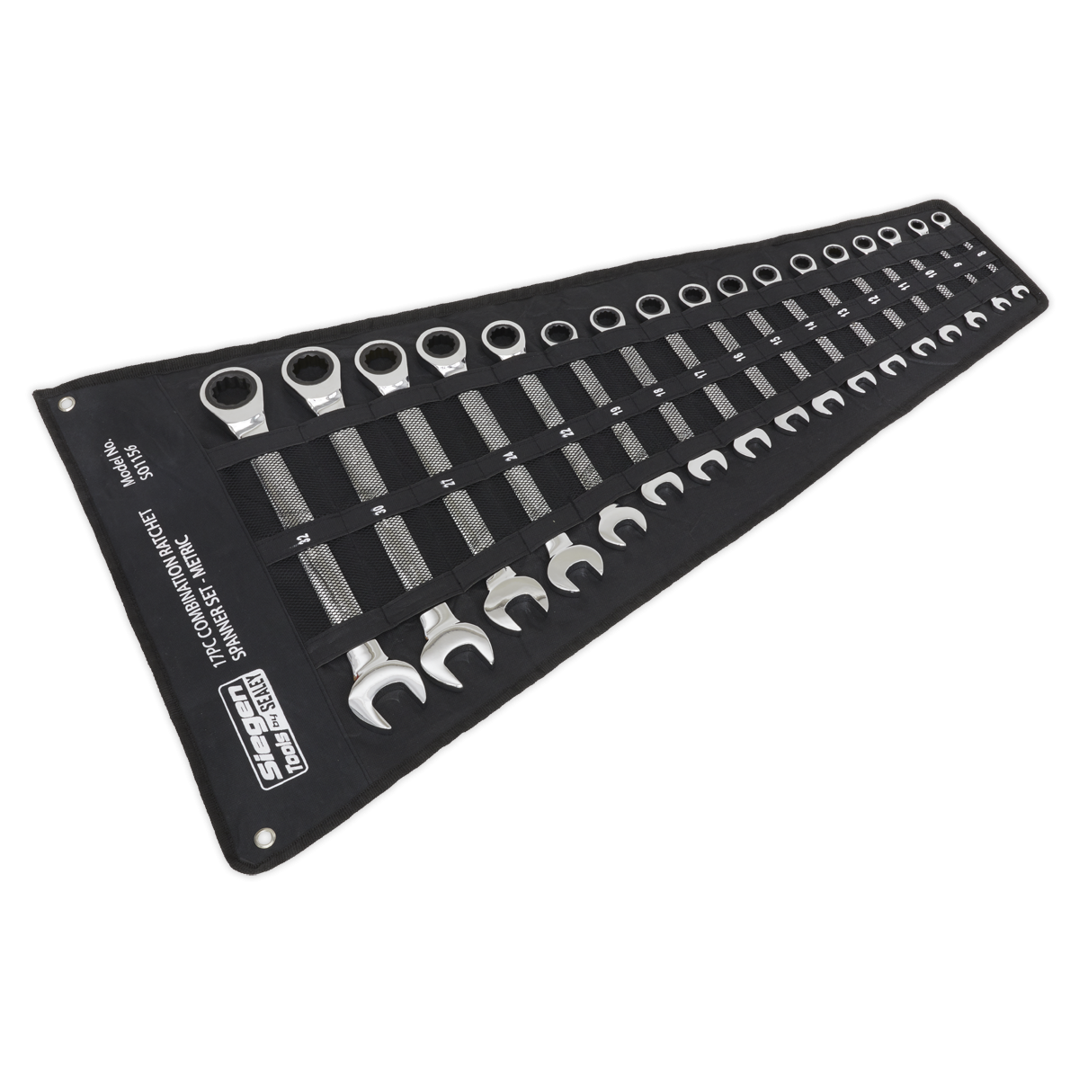 Siegen S01156 Siegen Combination Ratchet Spanner Set 17pc