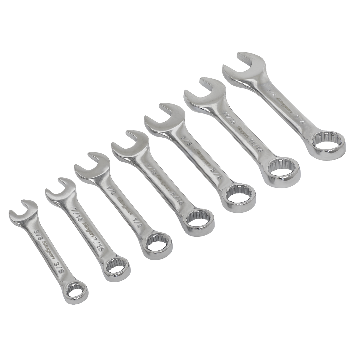 Siegen S01190 Siegen Imperial Stubby Combination Spanner Set 7pc