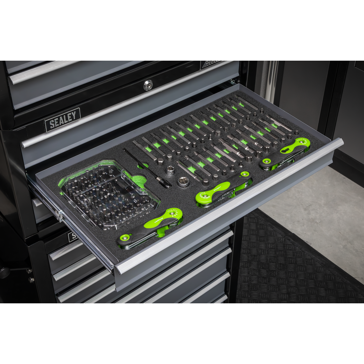 Siegen S01275 Siegen Specialised Bit Set & Folding Hex Keys with Tool Tray 170pc