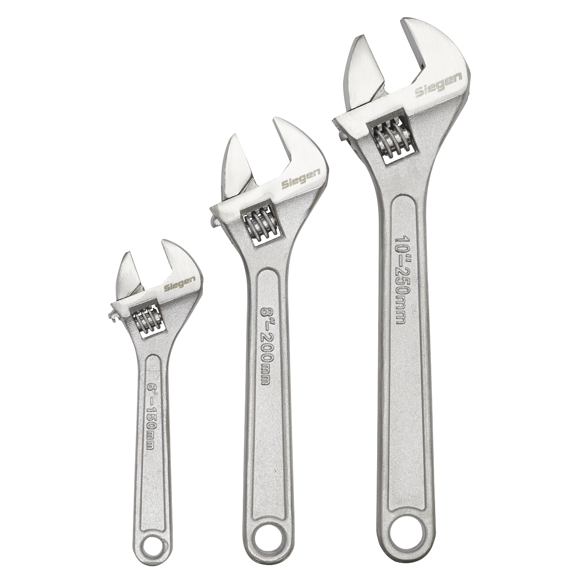 Siegen S0448 Siegen Adjustable Wrench Set 3pc