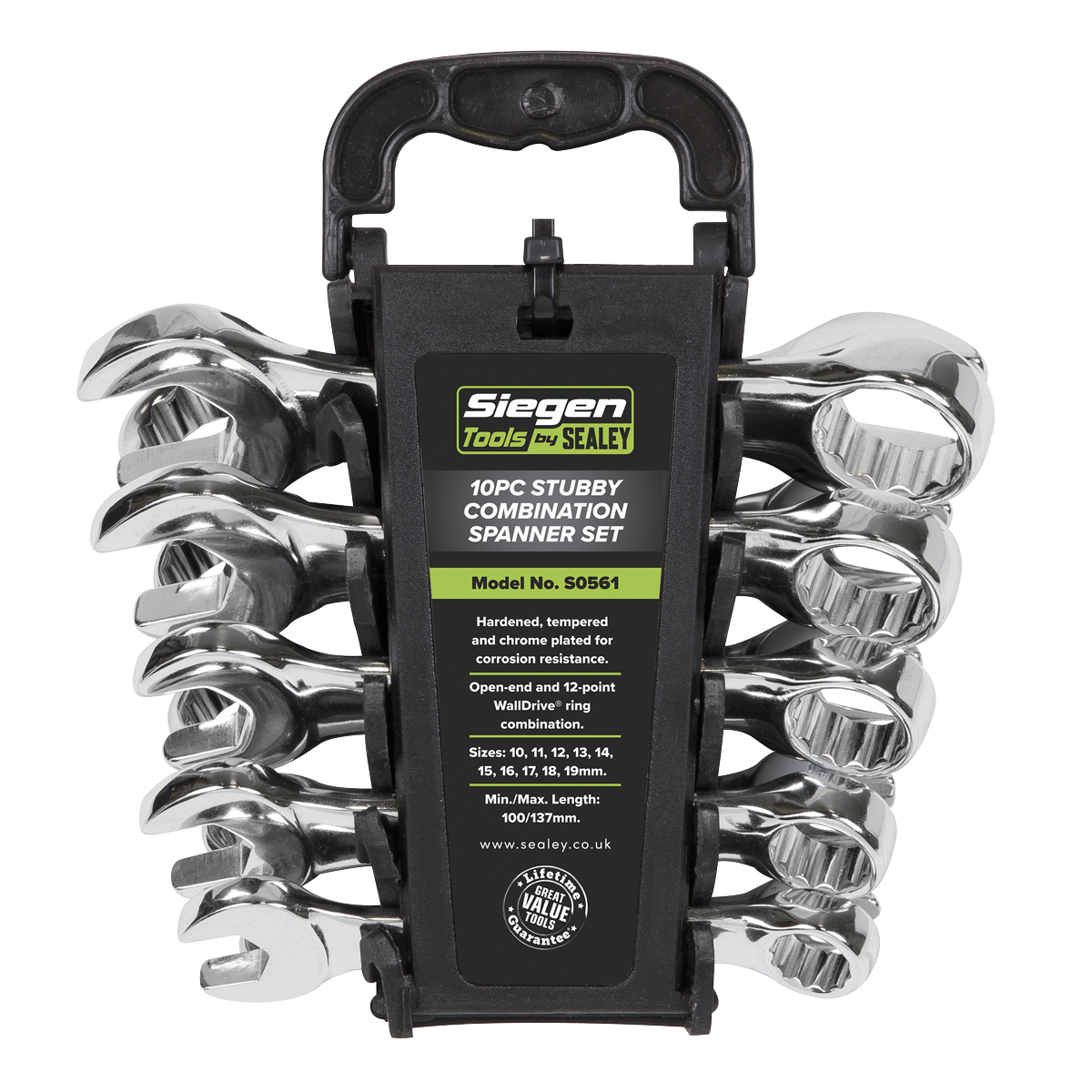 Siegen S0561 Siegen Stubby Combination Spanner Set 10pc