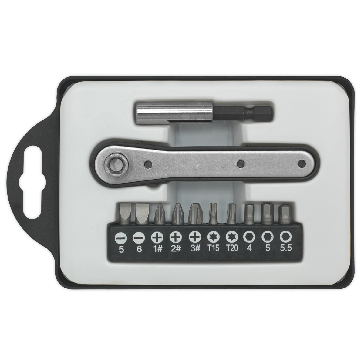 Siegen S0775 Siegen Ratchet Driver Bit Set 12pc