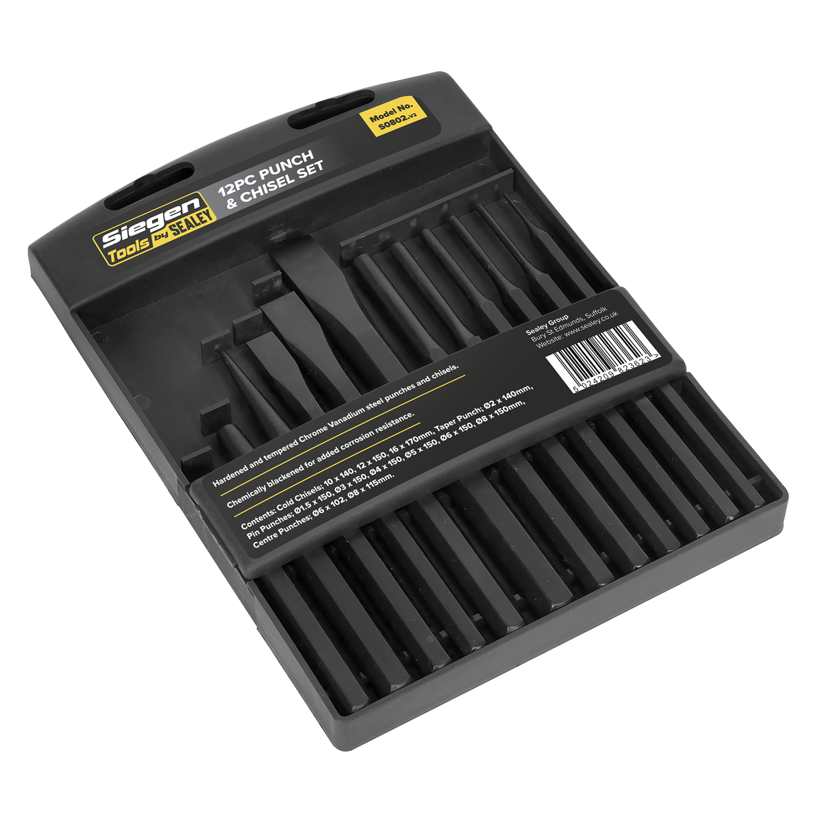Siegen S0802 Siegen Punch & Chisel Set 12pc