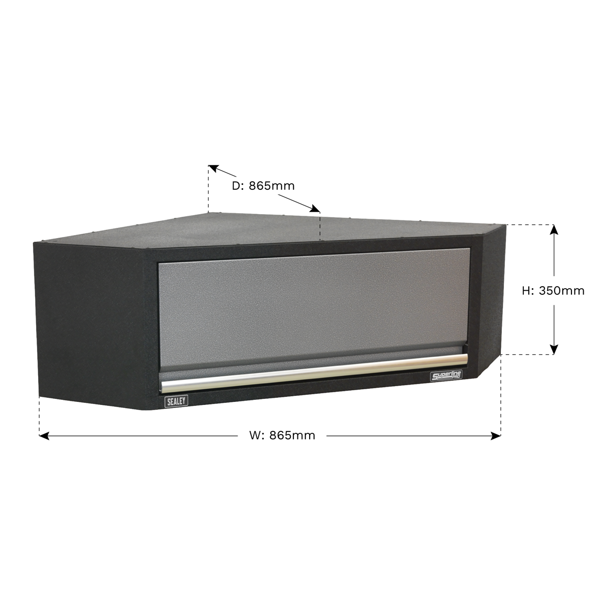 Superline Pro APMS61 Superline PRO® Modular Corner Wall Cabinet 865mm