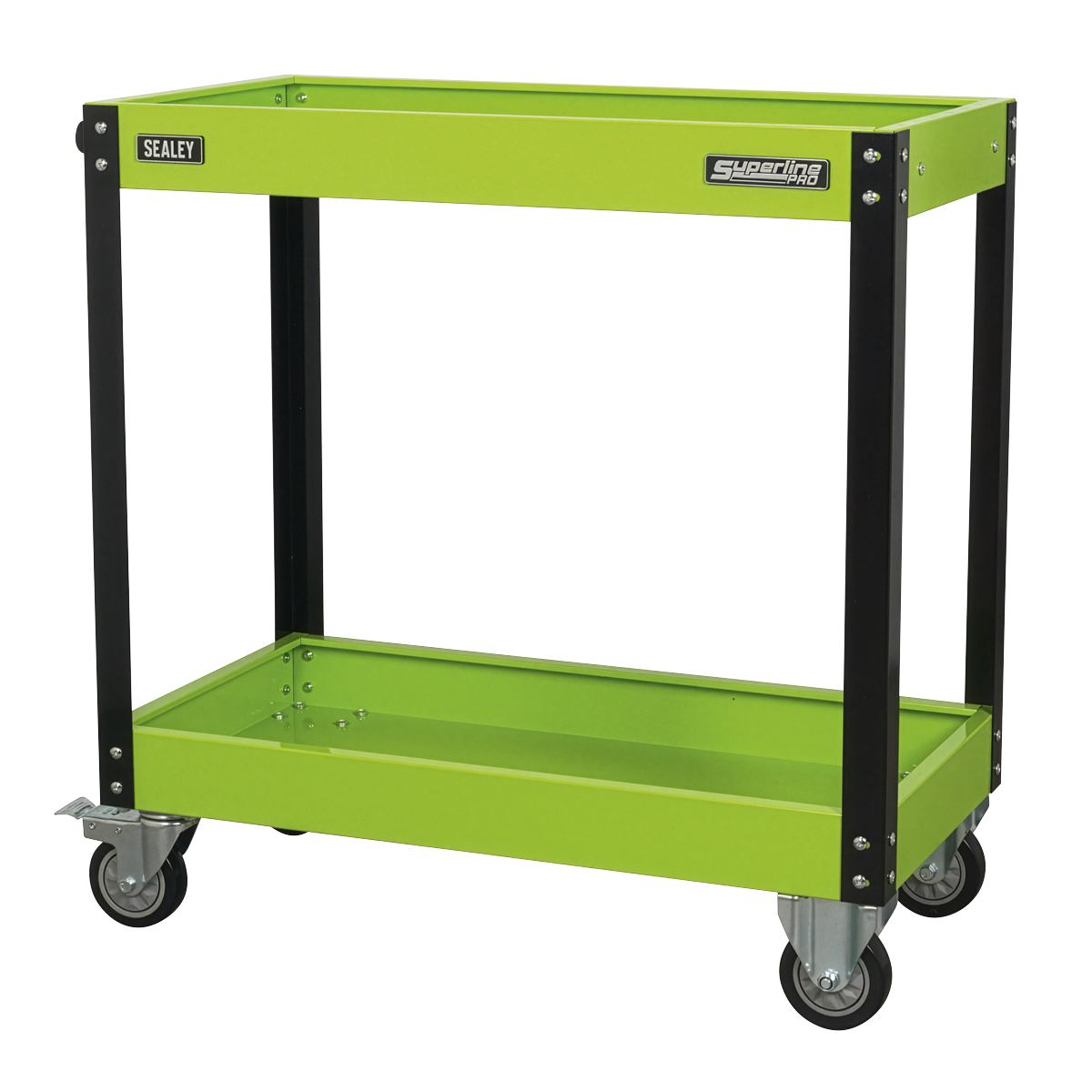 Superline Pro CX109HV Superline PRO® Heavy-Duty Workshop Trolley 2-Level - Hi-Vis Green