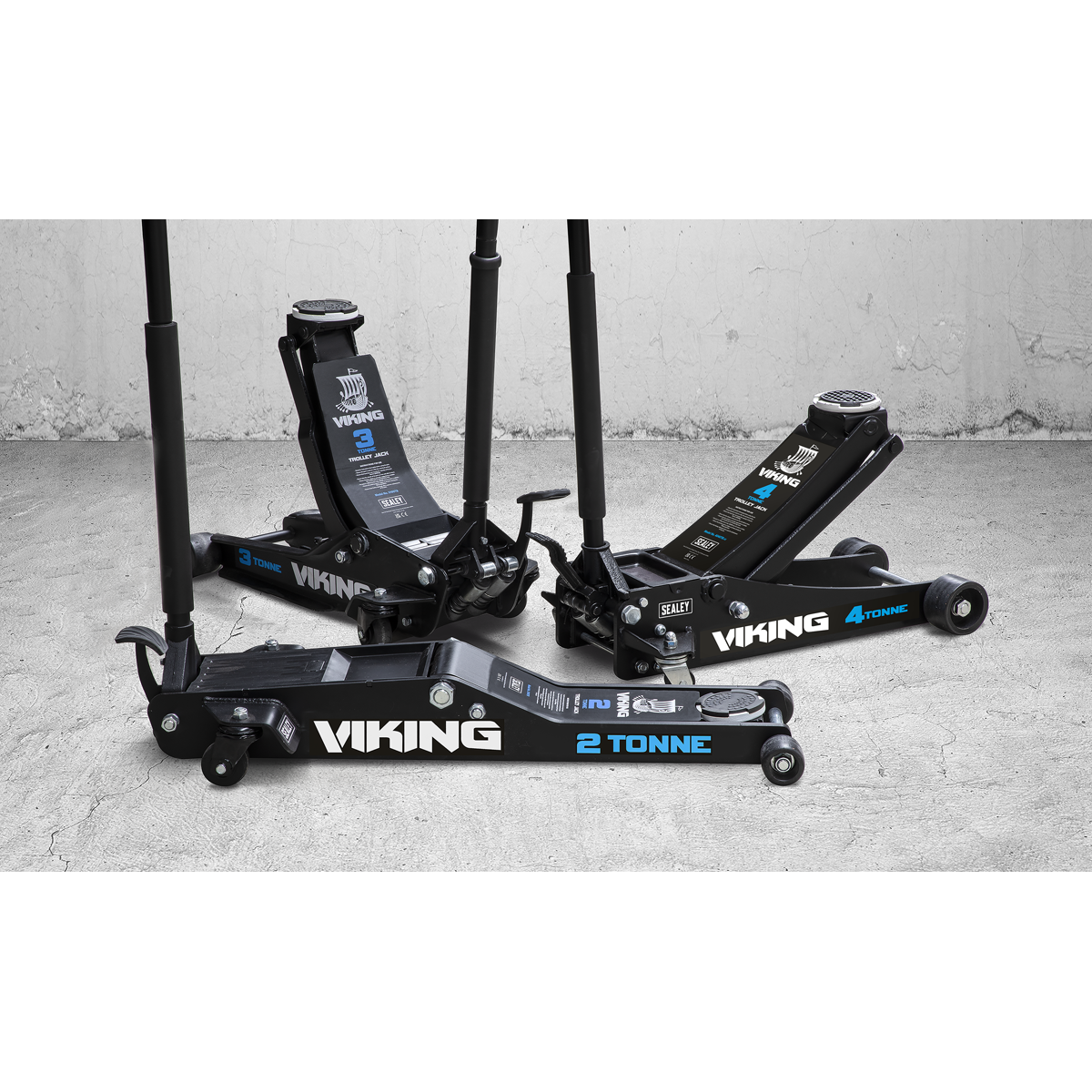 Viking 3100TB Viking Low Profile Professional Trolley Jack with Rocket Lift 3 Tonne