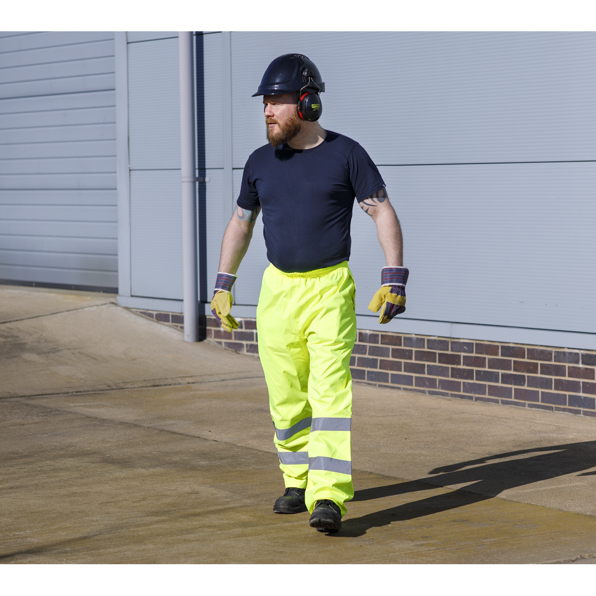Worksafe 807L Worksafe® Hi-Vis Yellow Waterproof Trousers - Large
