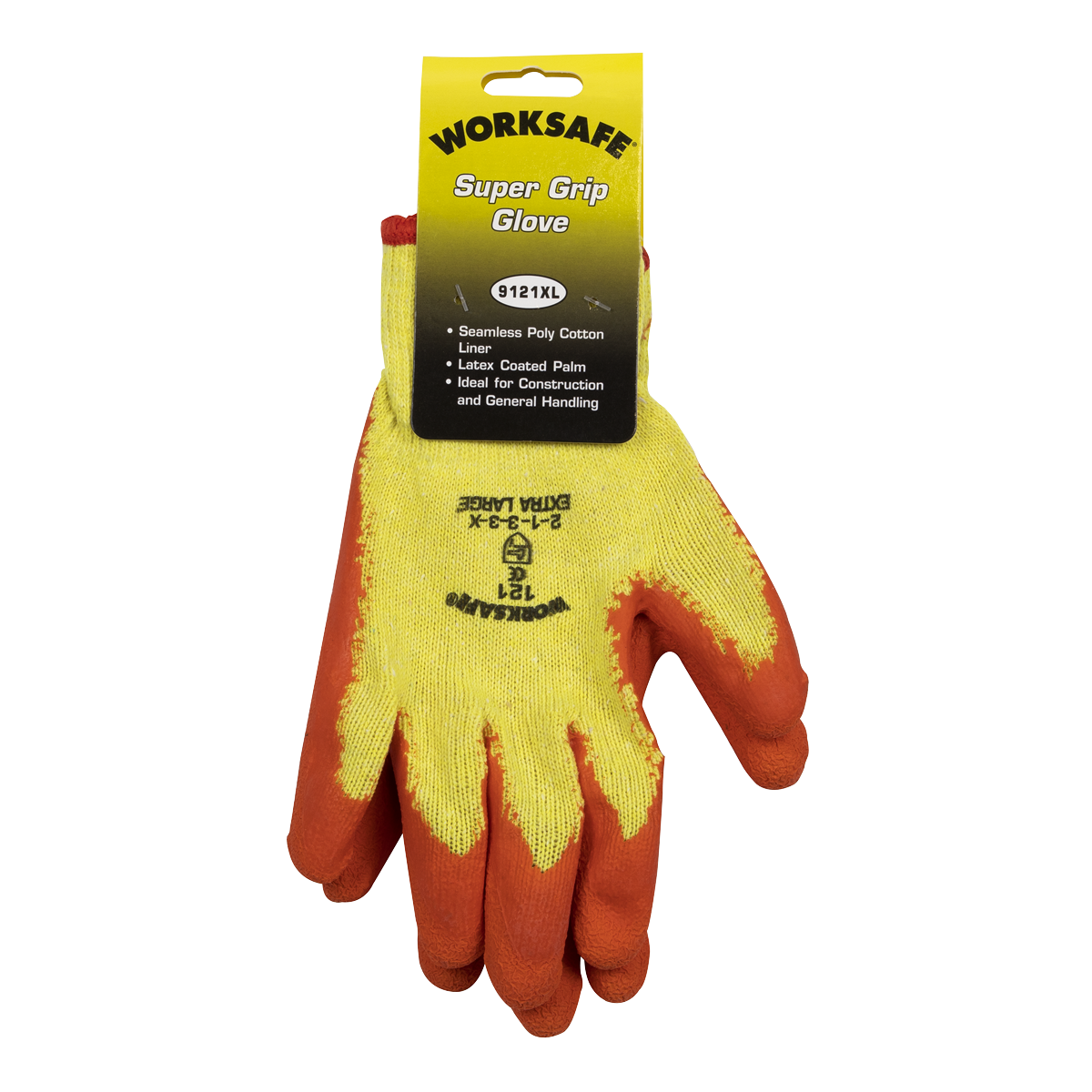 Worksafe 9121XL Worksafe® Super Grip Knitted Gloves with Latex Palm, X-Large - Pair