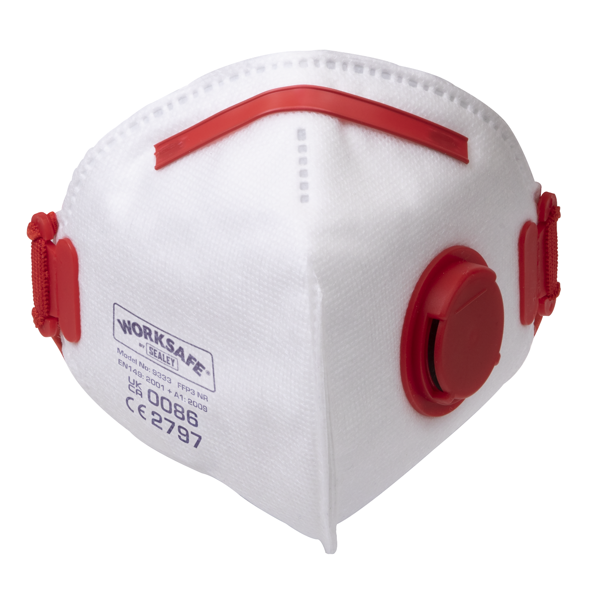 Worksafe 9333/10 Worksafe® Valved Fold Flat Mask FFP3 - Pack of 10