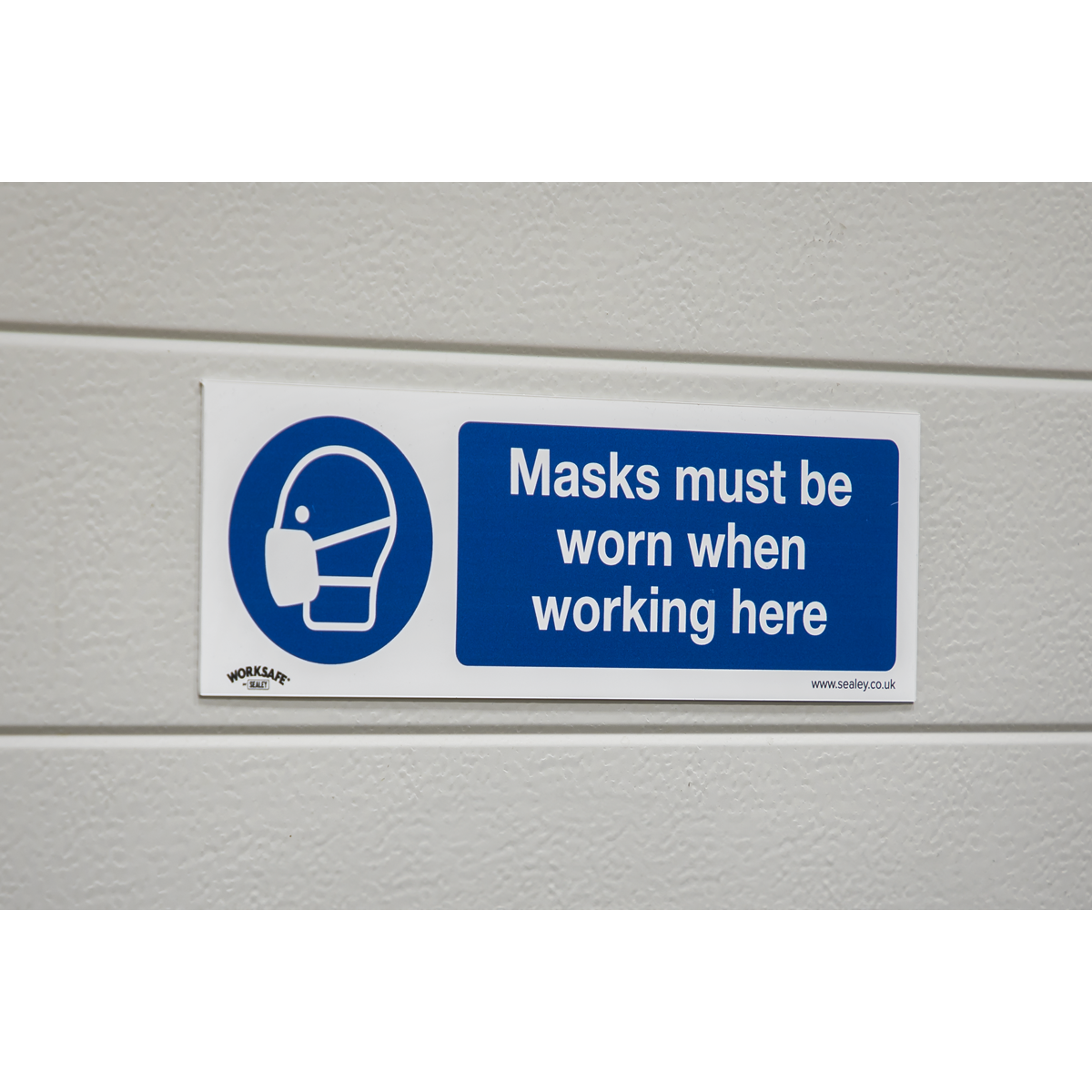 Worksafe SS57V1 Worksafe® Masks Must Be Worn Safety Sign - Self-Adhesive Vinyl